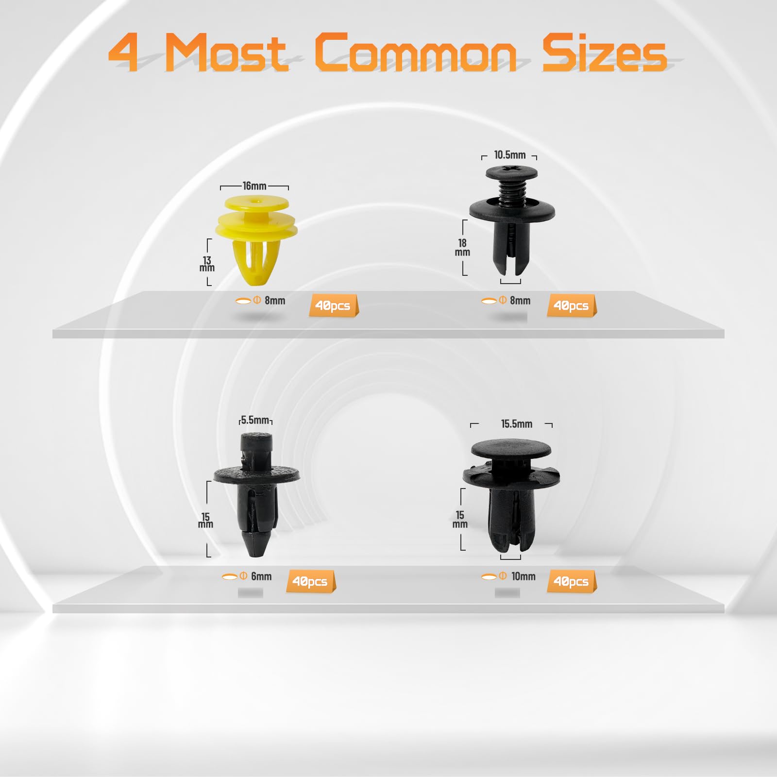 Otuayauto 160Pcs Fender Liner Push-Type Retainer Clip Fastener Door Trim Panel Clips Compatible With Kia Hyundai Models Replace