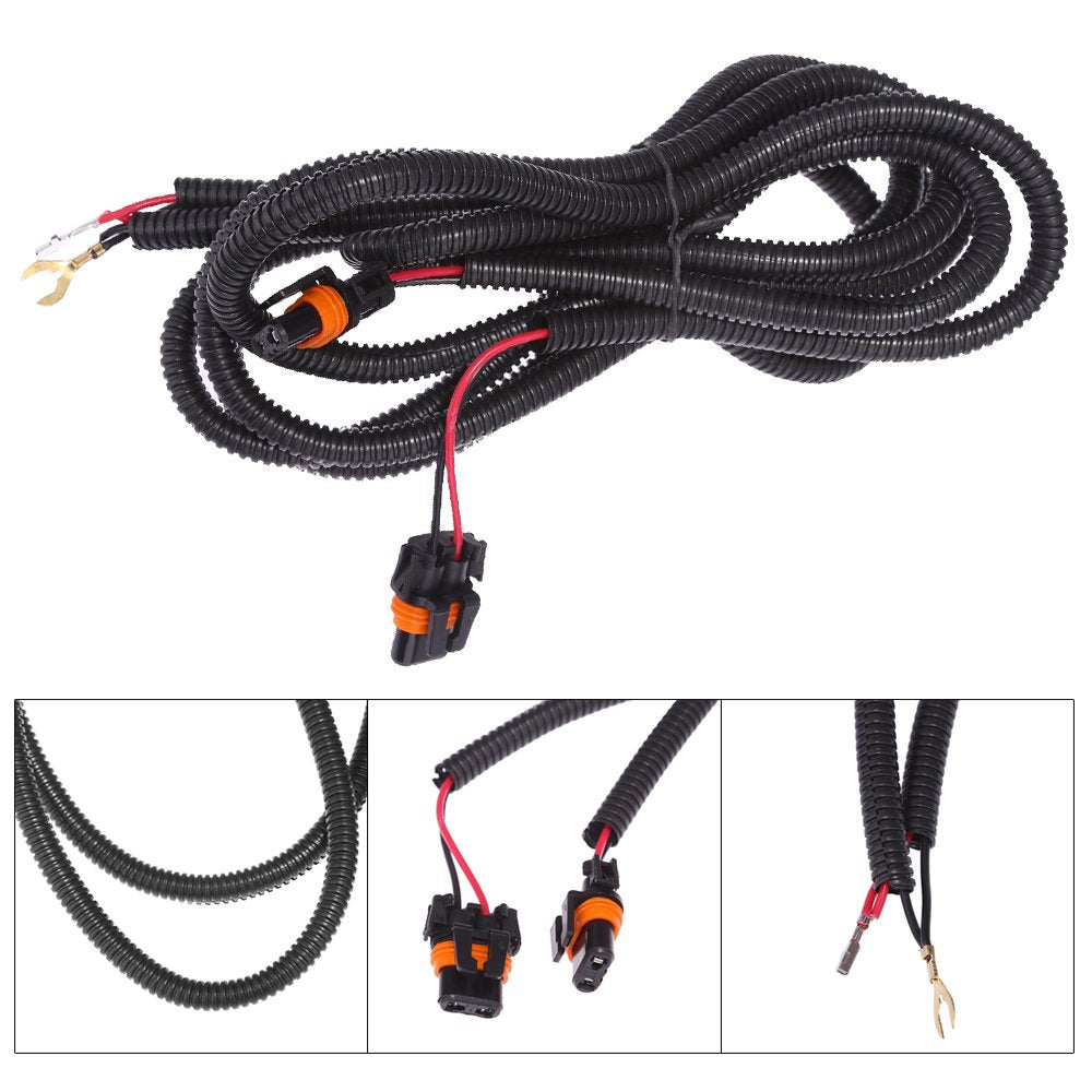 Fog Light Wiring Harness Kit Replacement For Chevy Silverado 1500 2500 2003-2006 (2007 Classic)