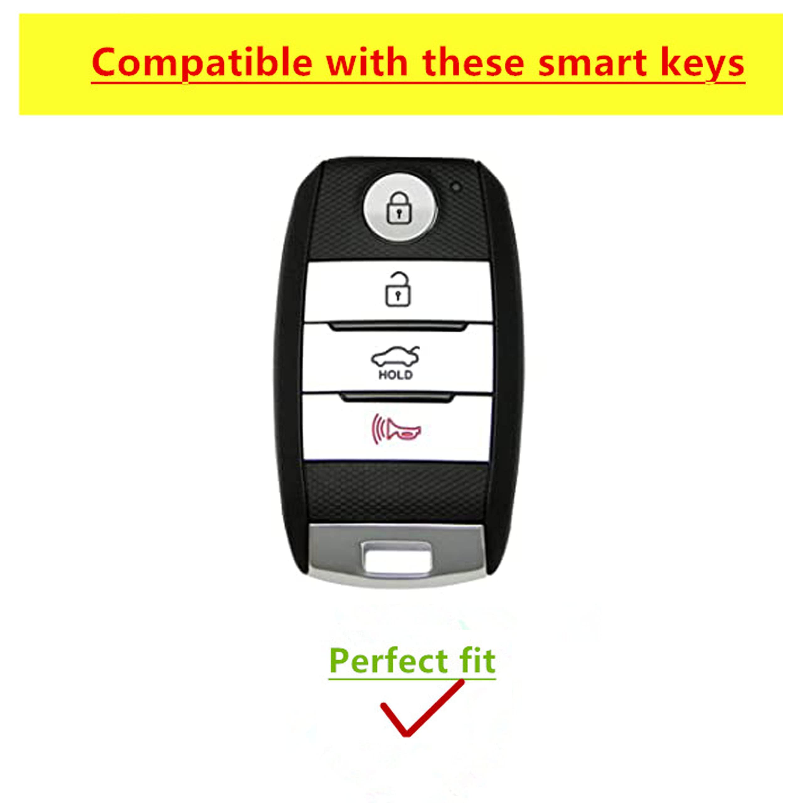 Qixiubia For Kia Key Fob Shell Tpu Protector Cover Keyless Remote Control Key Fit For Kia Soul Carnival Sedona Niro Sorento Spor