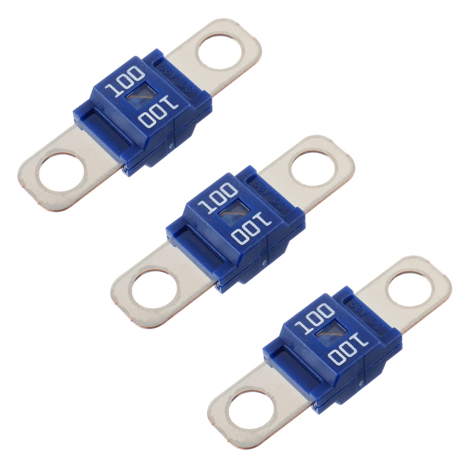 BOJACK AMI/Midi Fuse 100A High Current Fuse Bolt-on Fuse 100 Amp for Cars, Trucks, Construction Vehicles, Buses, Caravans (Pack 