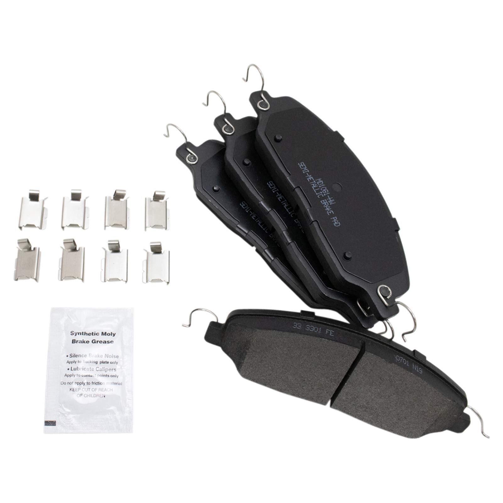 Trq Front Brake Pad & Rotor Kit Brake Pads Brake Rotor Semi-Metallic Premium G-Coated Compatible With 2005-2010 Ford Mustang