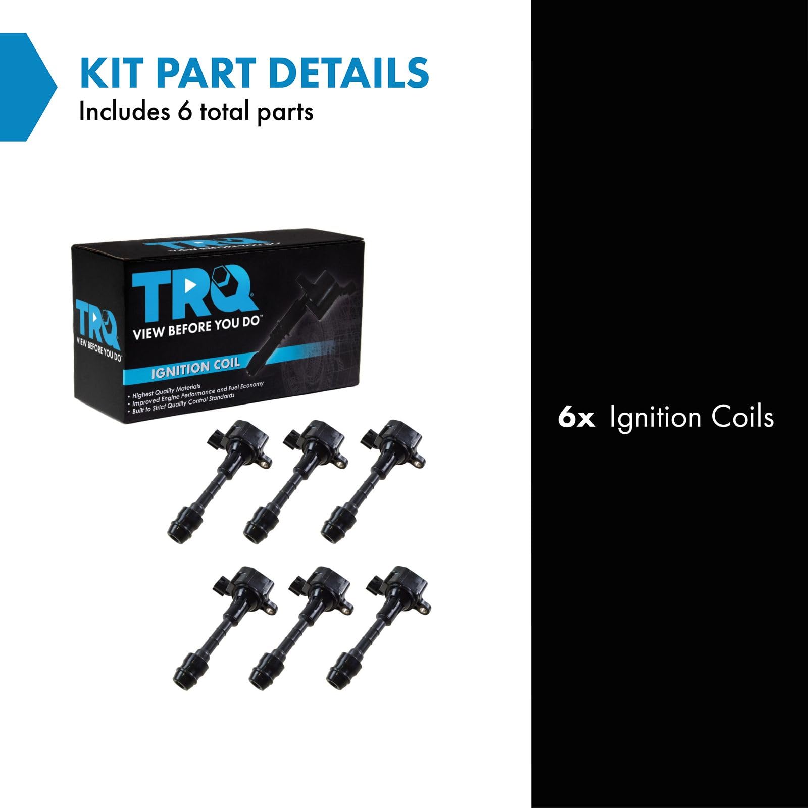 Trq Ignition Coil Set Compatible With 2003-2008 Infiniti Fx35 2003-2007 G35 2006-2008 M35 2003-2006 Nissan 350Z