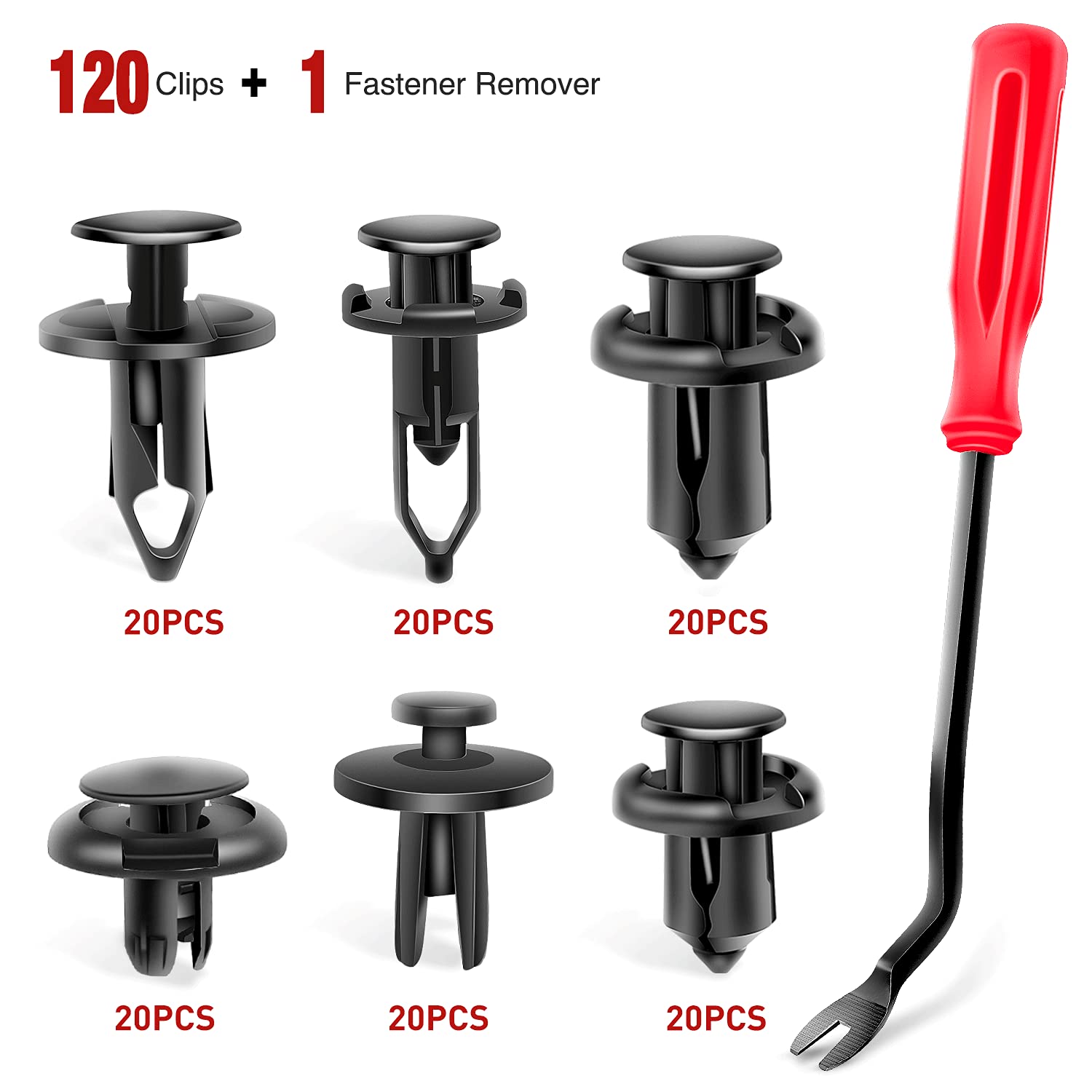 Nilight Car Retainer Clips Fastener Remover 6.3Mm 8Mm 9Mm 10Mm Expansion Screws Replacement Kit Bumper Push Rivet Clips For Gm F