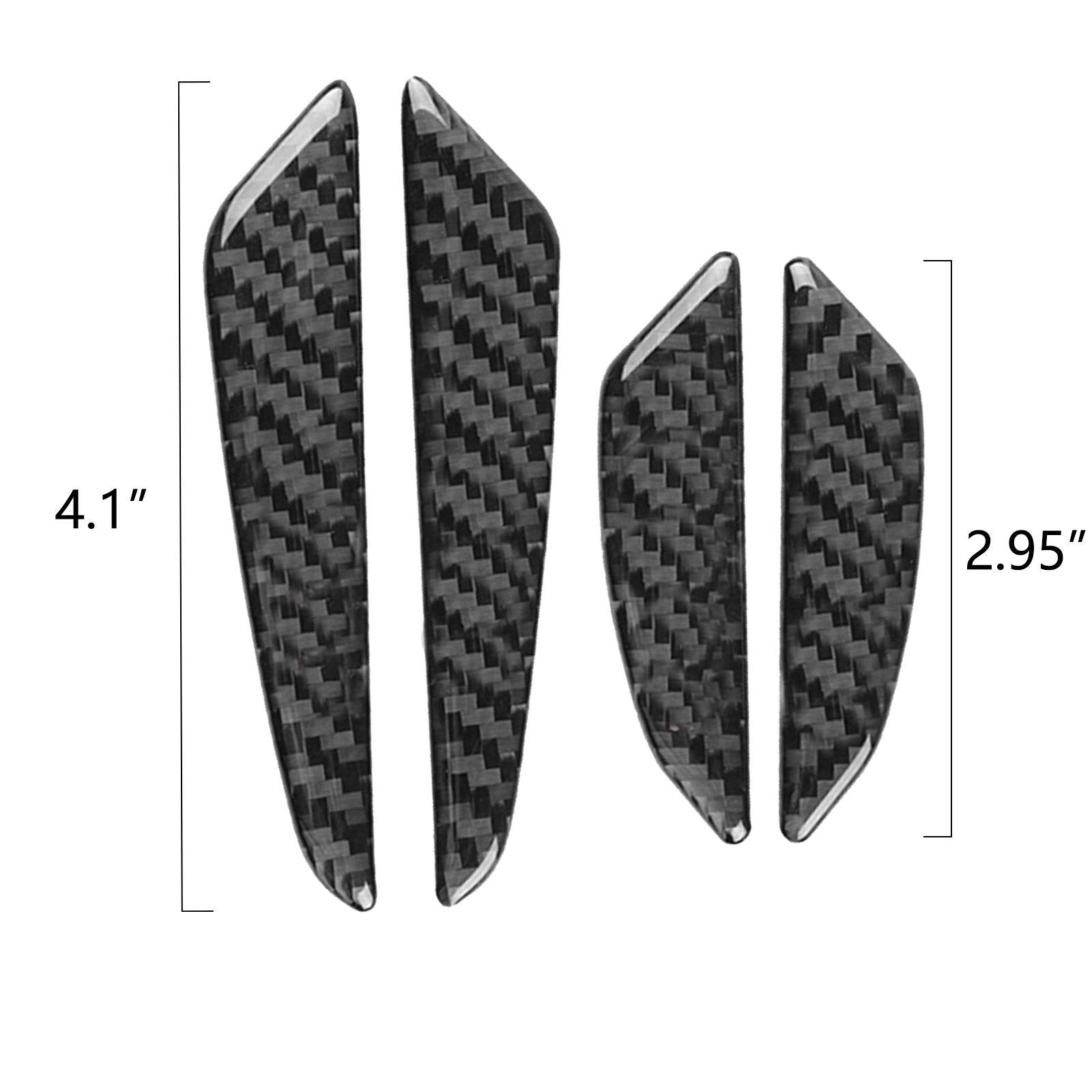 Xotic Tech Car Side Door Edge Guards Protector Sticker Trim, Genuine Soft Carbon Fiber, Compatible With Sedan Suv Pickup Truck