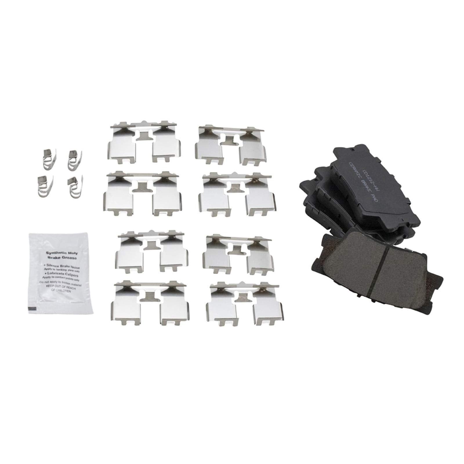 Trq Rear Brake Pad & Rotor Kit Brake Pads Brake Rotor Ceramic Solid Premium G-Coated Compatible With 2013-2018 Lexus Es300H Es35