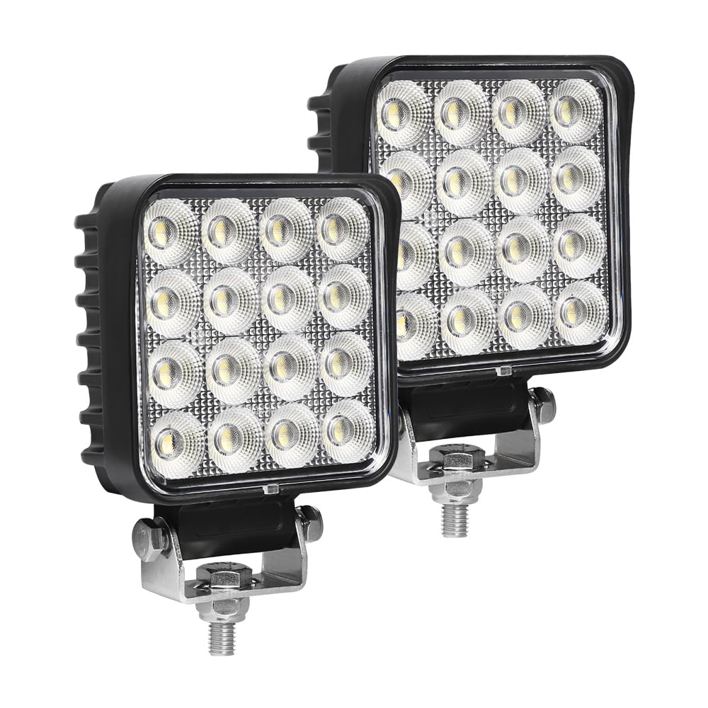 Exzeit 128W Led Equipments Work Lights Truck Trators Skid Steer Lights, 12800 Lumens Flood Light Led Work Lights For Excavator G