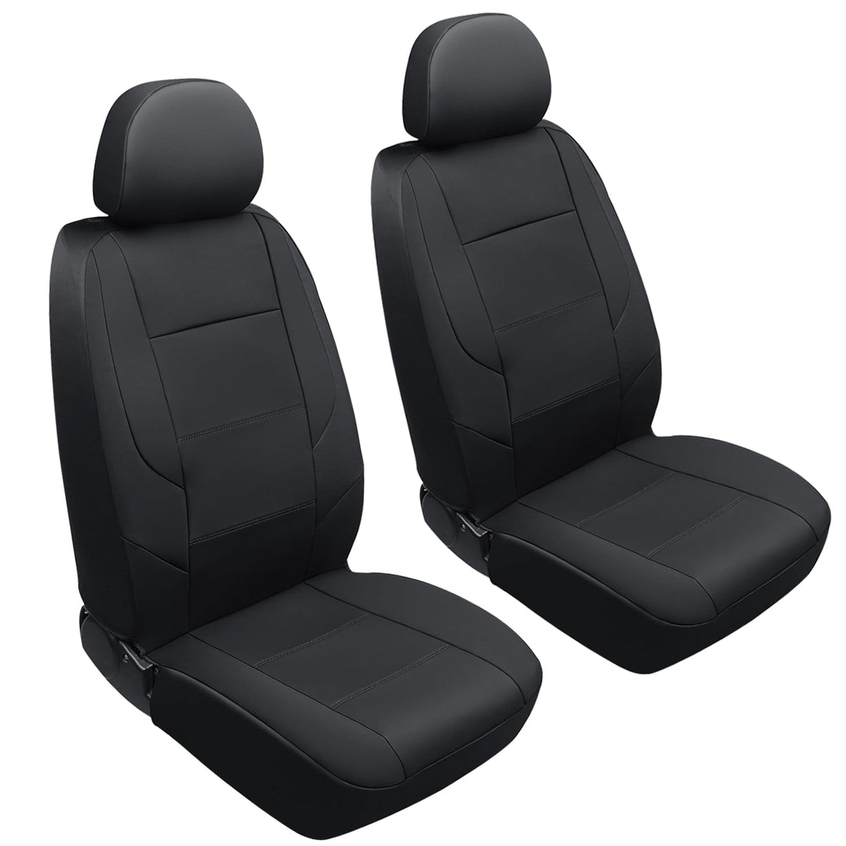 GIANT PANDA Front Car Seat Cover for Ford, Leather Bucket Seat Covers Custom Fit Ford Escape Explorer Edge Mustang Bronco Sport 