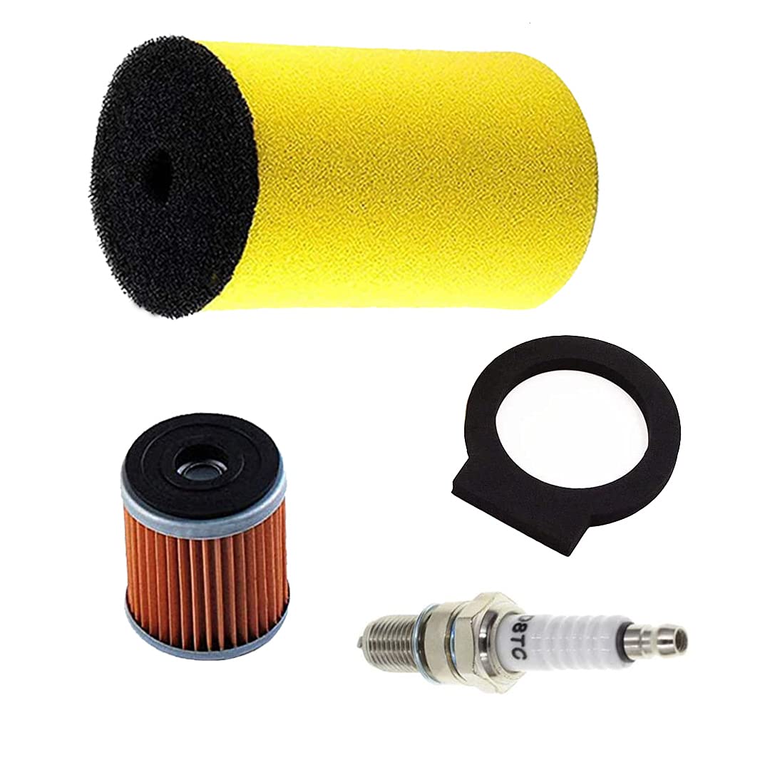 Cdzwj 1Yw-14451-00-00 Air Filter+Oil Filter+ Spark Plug Compatible With Yamaha Timberwolf 250 Yfb250Fw 1994-2000 4X4, Big Bear 3