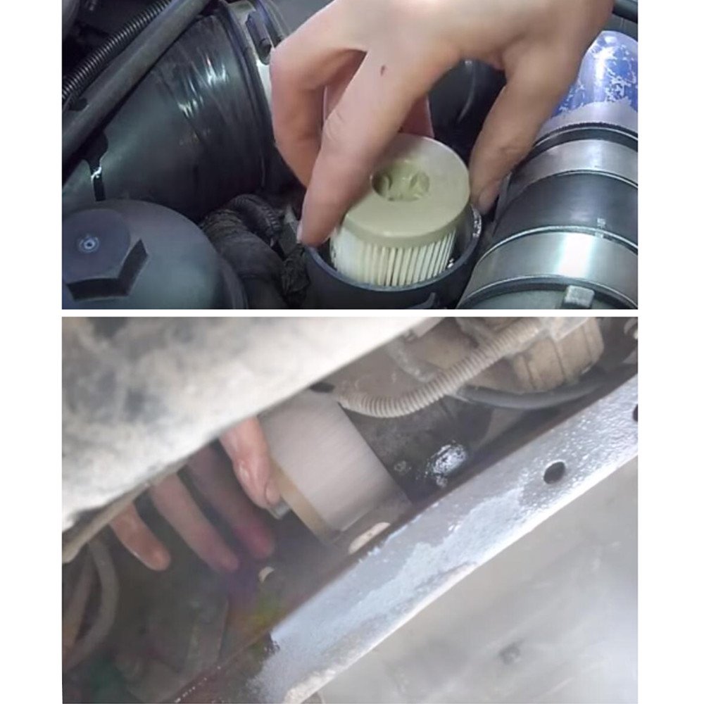 Ifjf Fd4616 Fuel Filter Lower Lifter Pump Filter And Upper Fuel Bowl Filter Replacement For 6.0L V8 Super Duty F250 F350 F450 F5