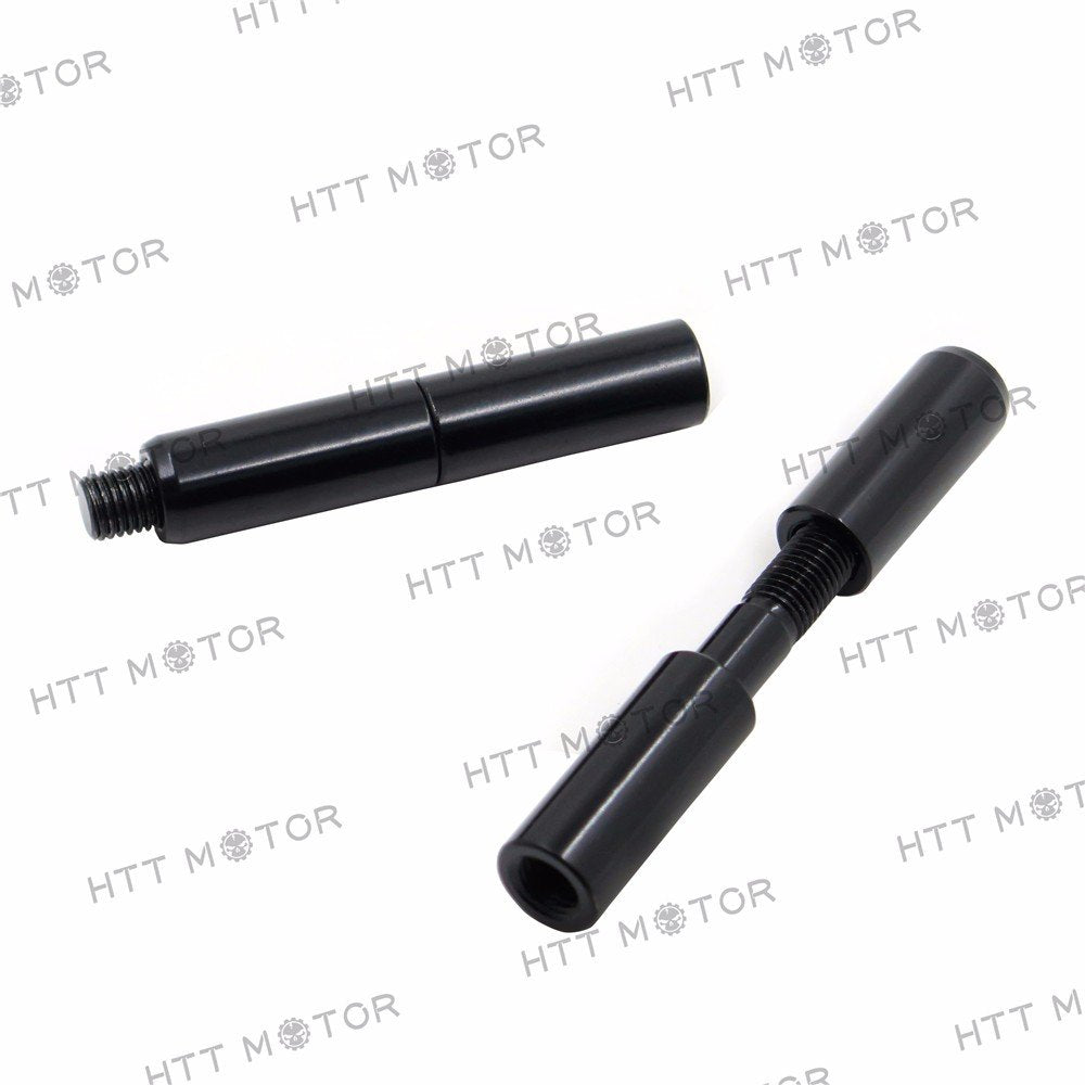 Httmt Mt387-001- Black 2 Inches Mirror Extensions Kit Compatible With Harley Softail Sportster Dyna Touring