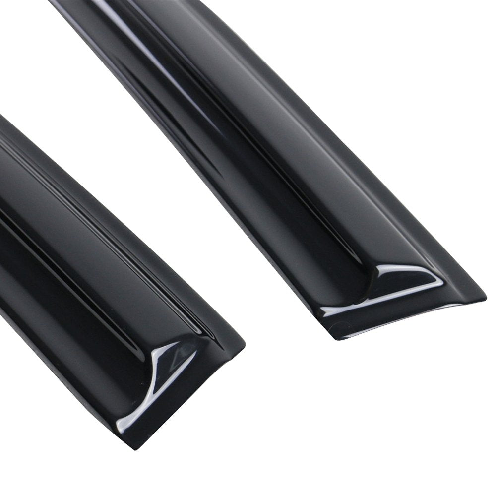 Ikon Motorsports Window Visor Compatible With 2010-2014 Vw Golf Mk6 Gti, Acrylic Smoke Tinted & Semi-Transparent Sun Rain Shade