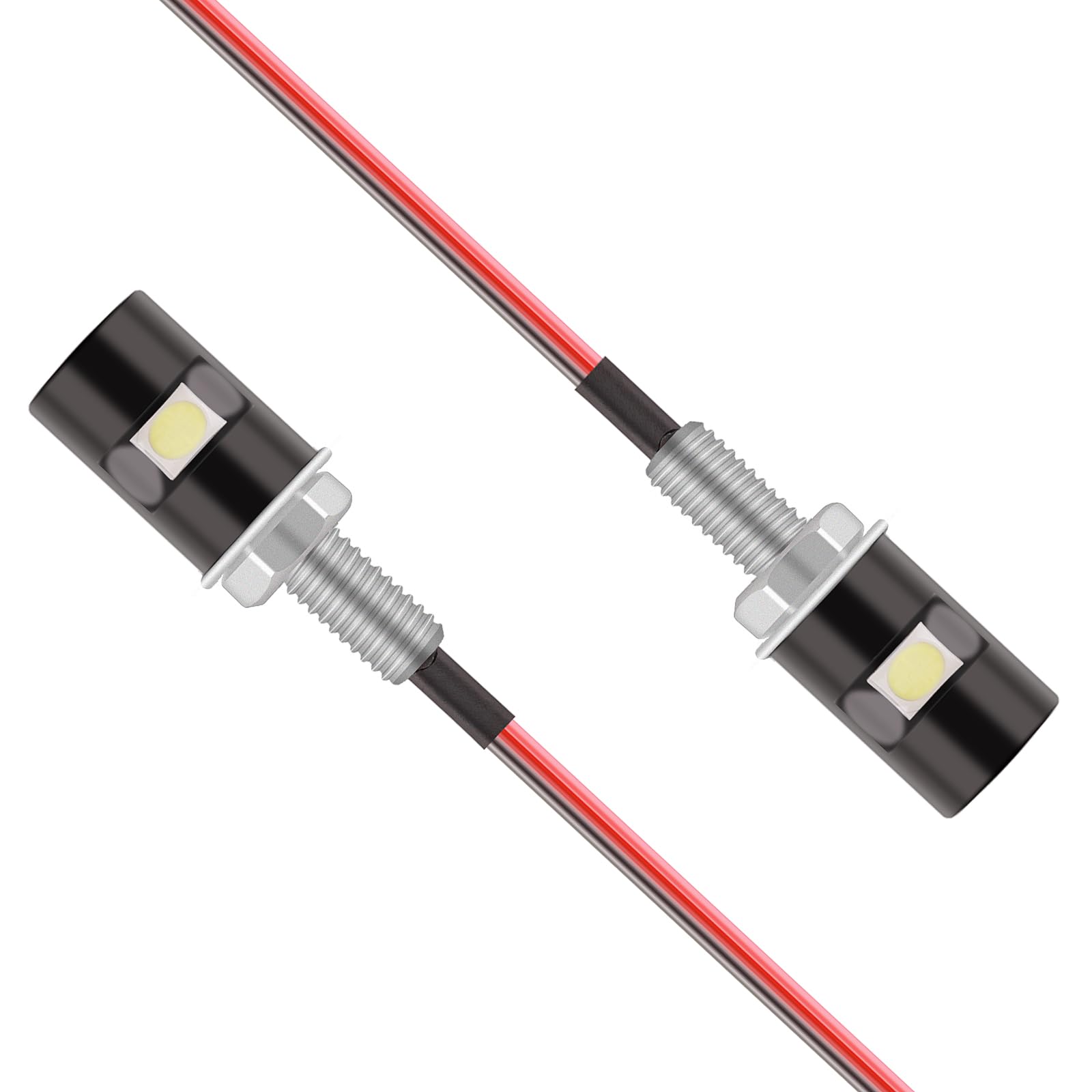 Kinstecks [Upgraded Version 2Pcs License Plate Light 5050 Smd Led Bulb Screw Bolt Led Waterproof Number Plate Light For Car Motorcycle Motorbike Truck Rv Atv-Cool White