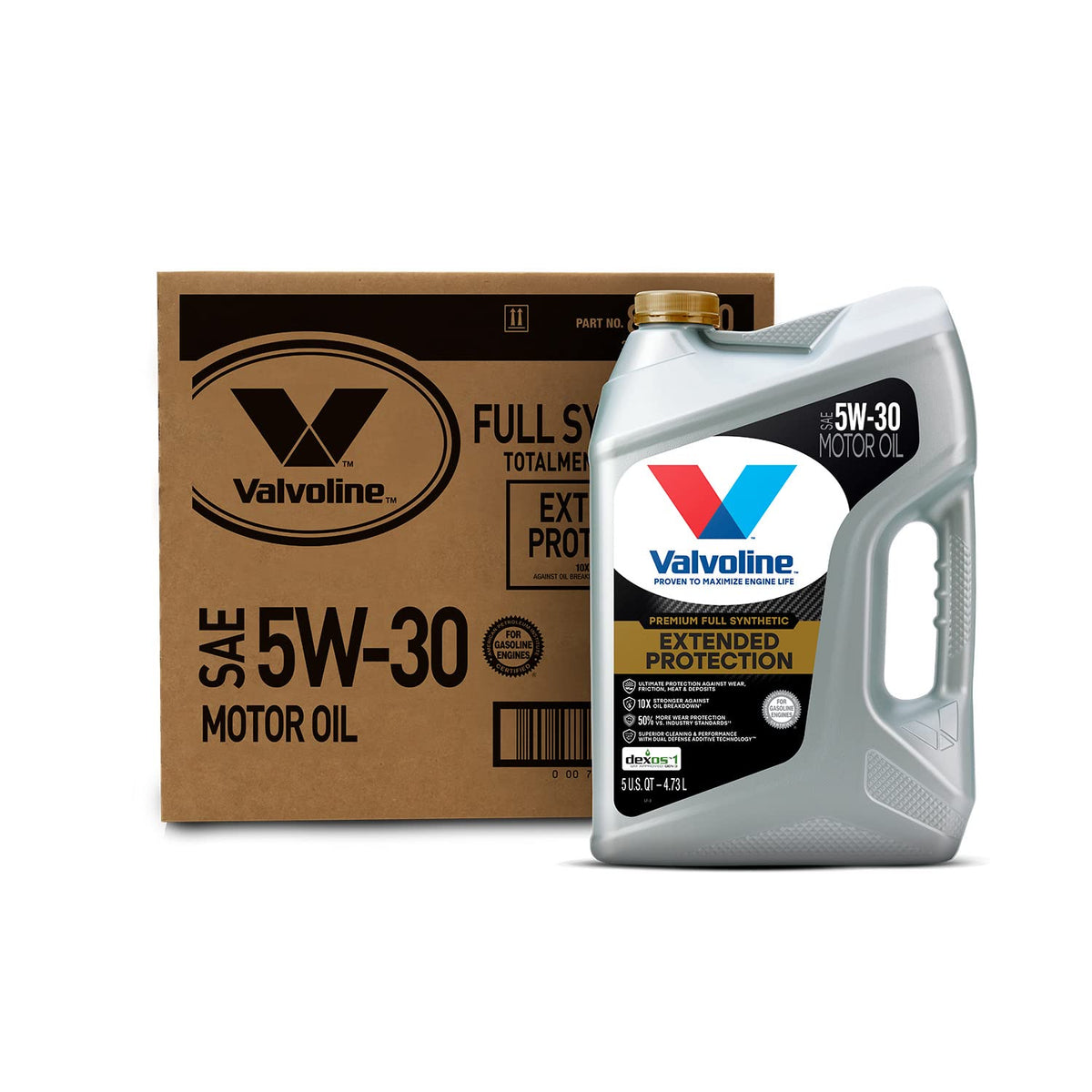 Valvoline Extended Protection Full Synthetic Motor Oil Sae 5W-30 5 Qt, Case Of 3