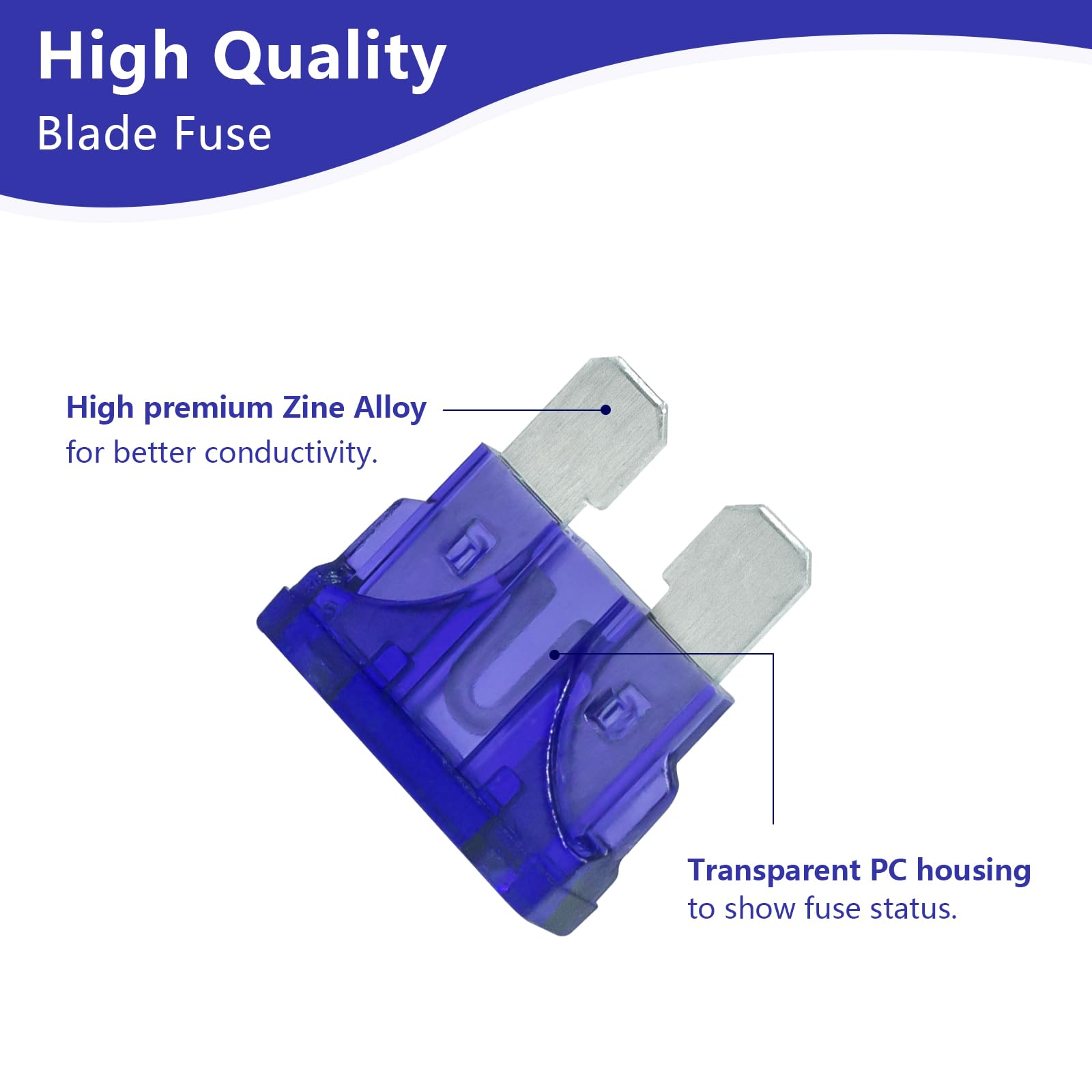 (80Pcs) 3 Amp Standard Fuse, 3A Car Blade Fuses For Car/Rv/Truck/Suv/Motorcycle/Boat