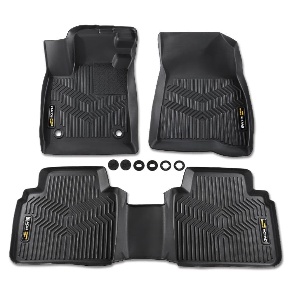 G-PLUS Floor Mats Compatible with Honda Accord 2023-2024 All Weather Full Cover Protection Front & 2nd Row Floor Liner Cargo Lin