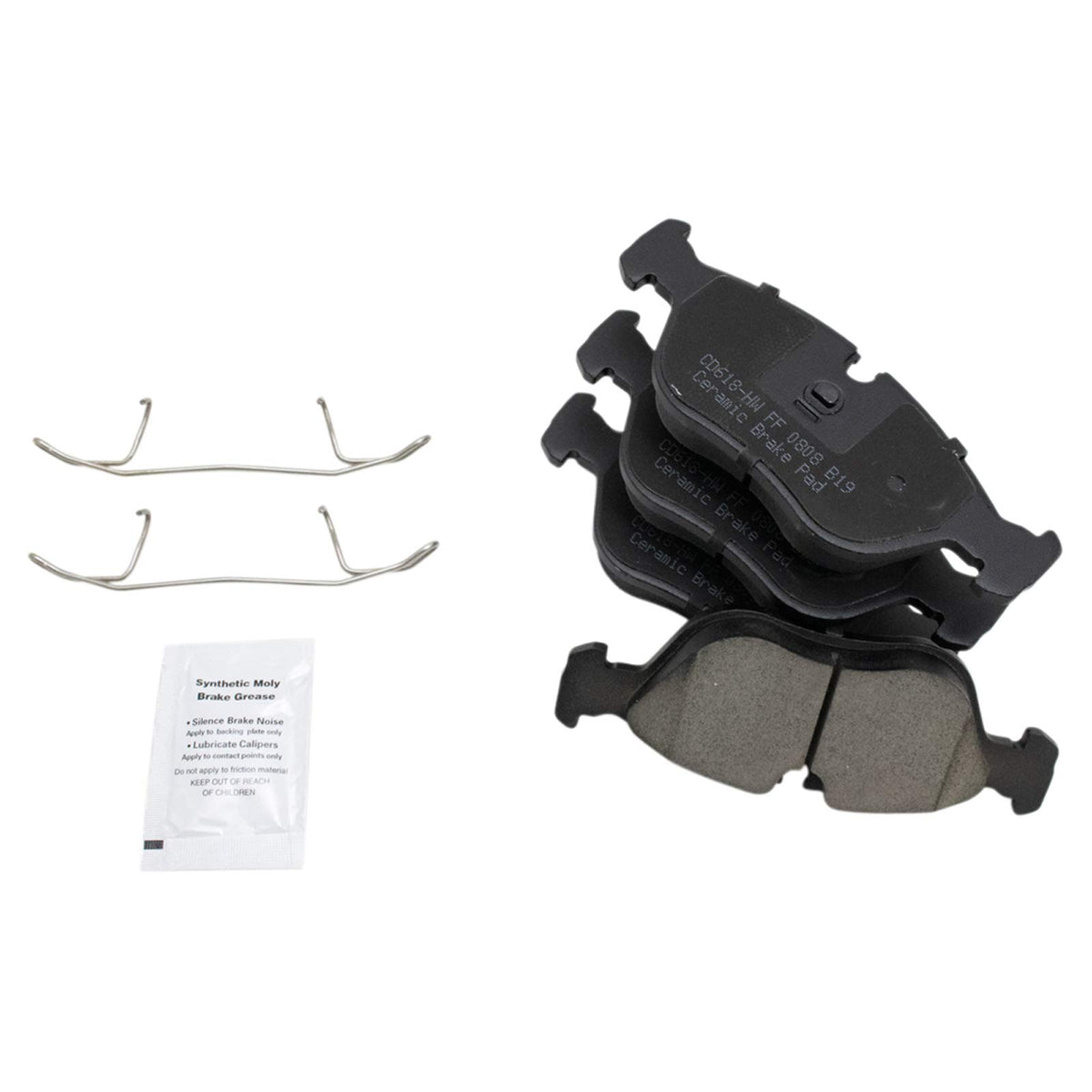 TRQ Front Brake Pads Ceramic Compatible with 1993-1997 Volvo 850 1998-2004 C70 1998-2000 S70 V70