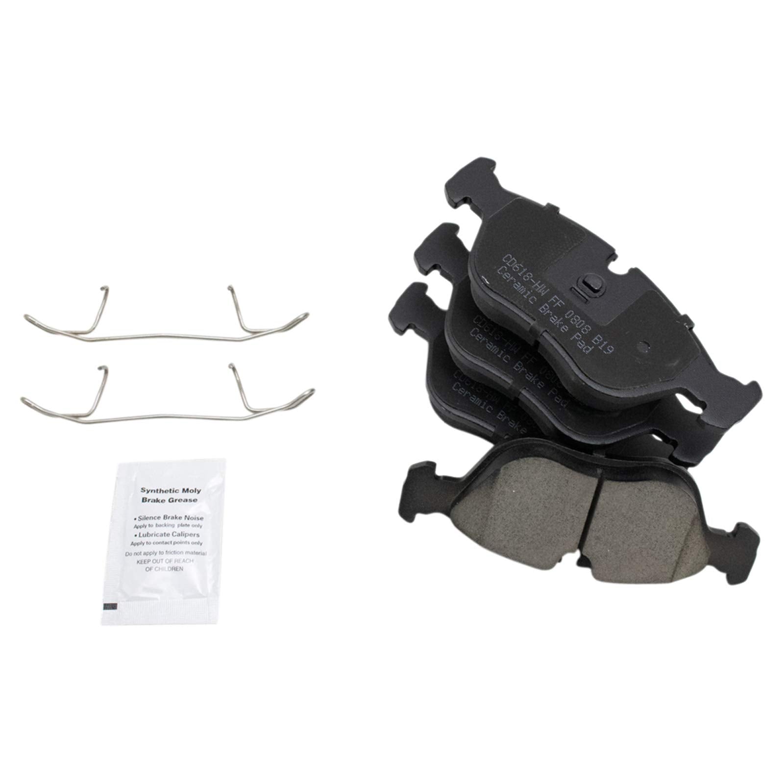 Trq Front And Rear Brake Pad & Rotor Kit Brake Pads Brake Rotor Ceramic Compatible With 1994-1997 Volvo 850 1998-2004 C70 1998-2