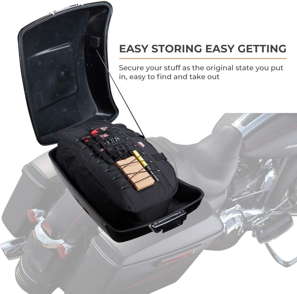 Kemimoto Tour Pack Organizer Travel-Paks Soft Liner Luggage Bag 26L Compatible With Street Glide Electra Glide Road Glide Road K
