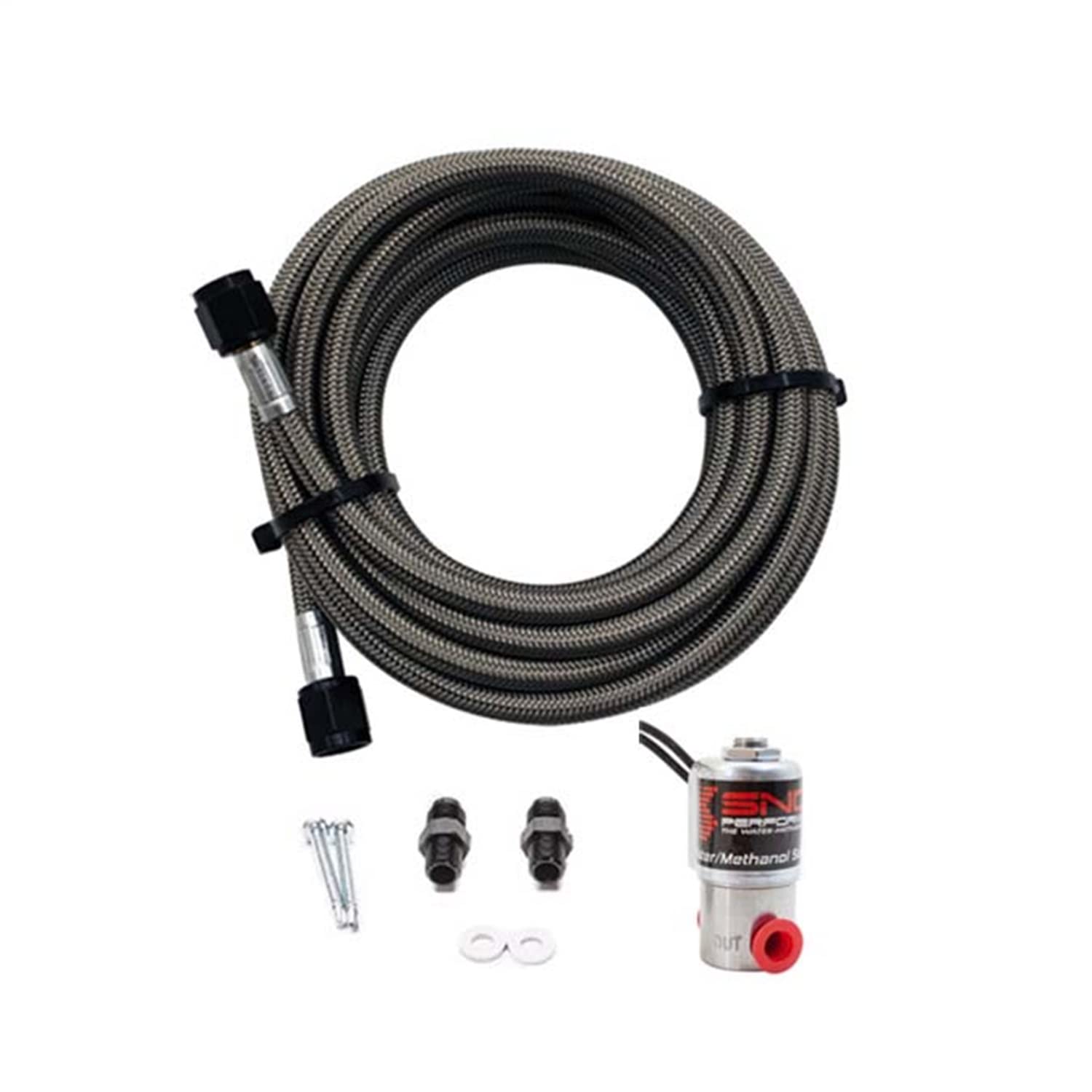 Snow Performance SNO-40012-BRD Braided SS Line Trunk Mount Upgrade (4AN SS Braided Line Systems), 1 Pack