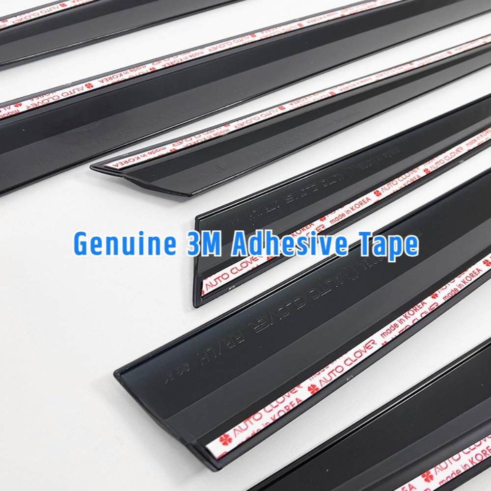 Autoclover Tape-On Rain Guards Window Visors 4 Pcs Set For Kia Soul 2014 2015 2016 2017 2018 2019 / Window Deflectors, Out-Chann