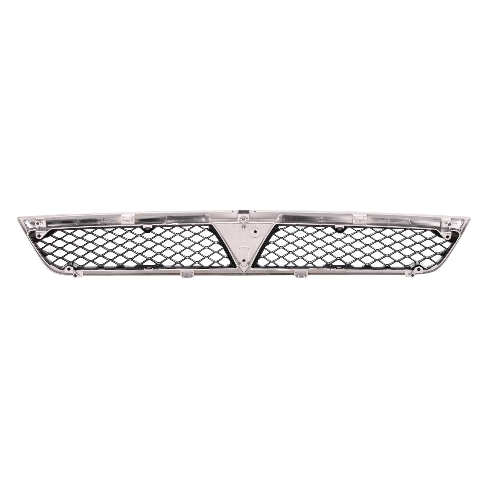 TYG (CAPA QUALITY) Chrome Front Grille Compatible with 2008-2015 Mitsubishi Lancer Standard Type Chrome/Black, ABS OEM Replaceme