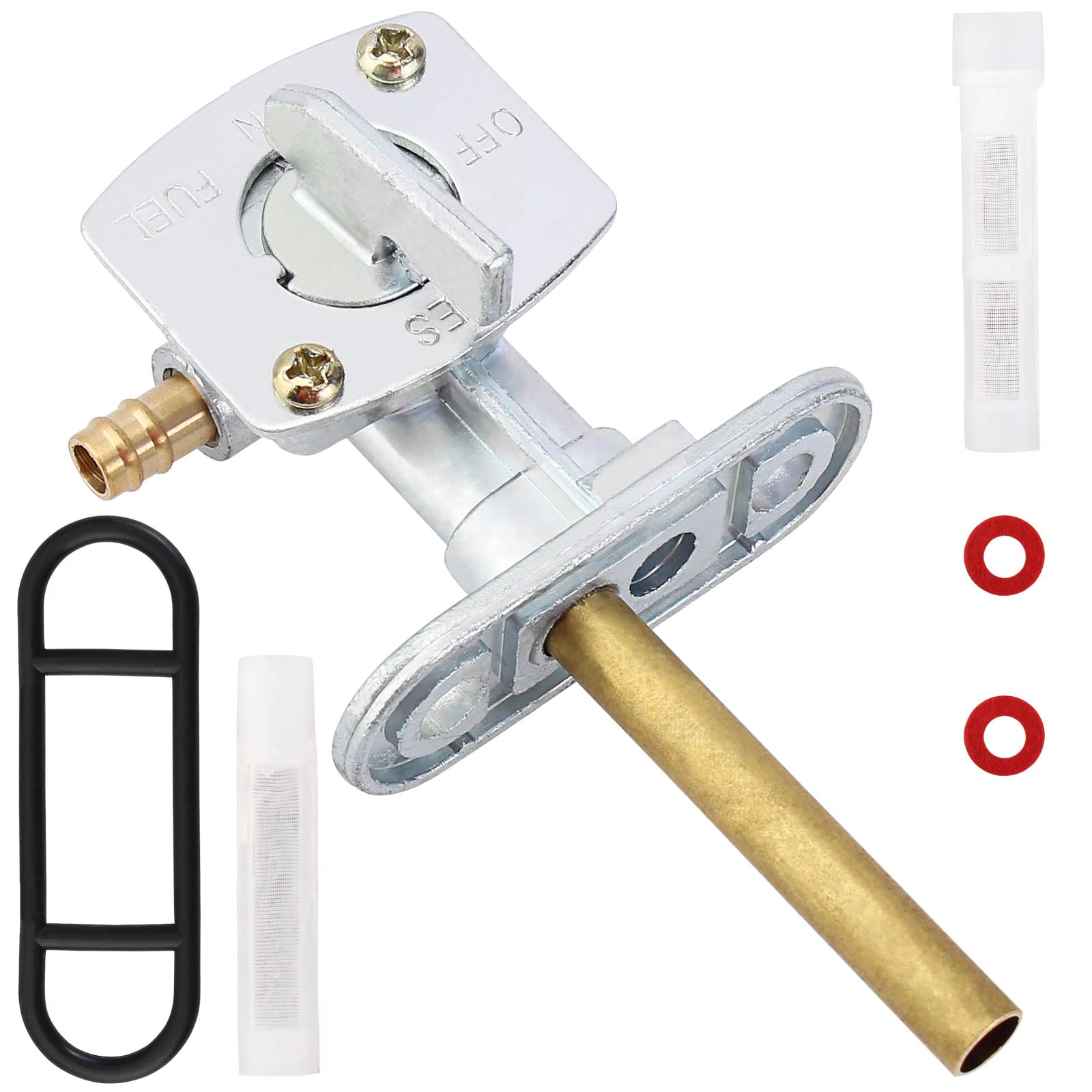 Qazaky Pack-Of-2 Fuel Gas Petcock Valve Switch Compatible With Kawasaki Kx 60 65 80 85 100 Klx Kh 125 250 Kfx Klr Ksf Kef 250 400 Kdx 80 200 220 Kl 250 Klr 650 Klt 110 160 185 Kef 300 Kz 550 440 305