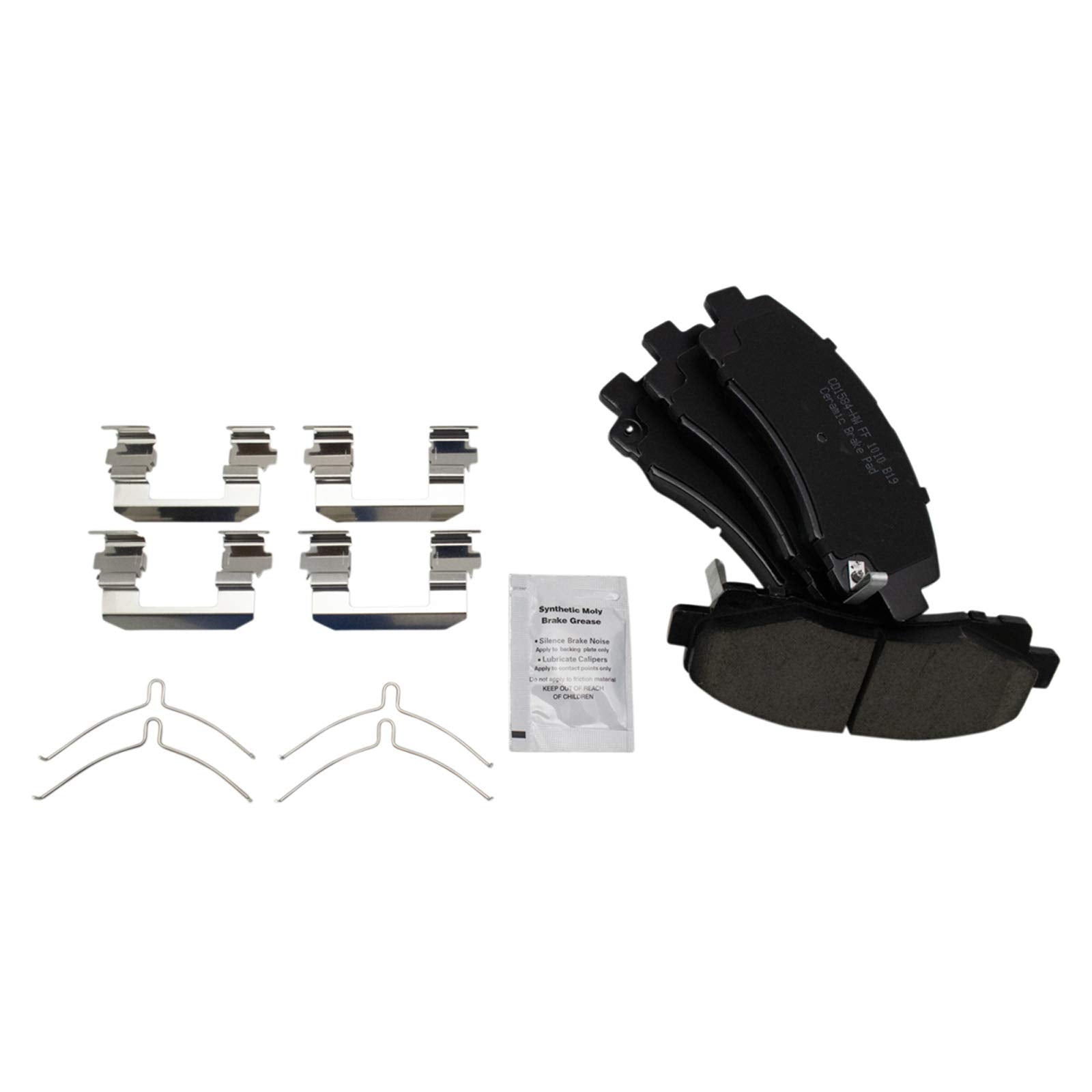 TRQ Front Brake Pads Ceramic Compatible with 2009-2014 Acura TL 2015-2020 TLX 2006-2014 Honda Ridgeline