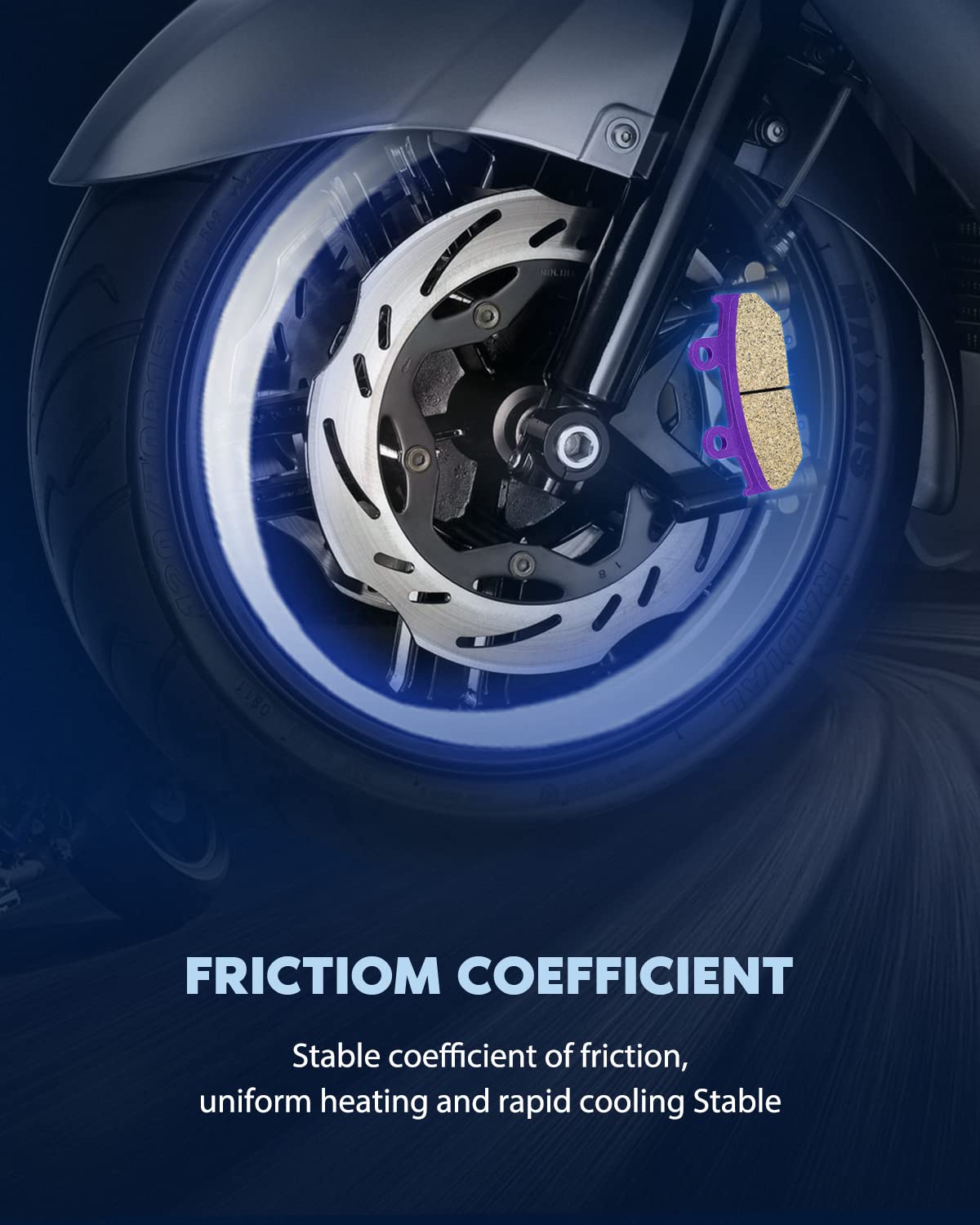 Eccpp Brake Pads Fit For Honda Gl 1500 Goldwing 1500 Se L 1988-2000, Front And Rear Carbon Fiber Brake Pads