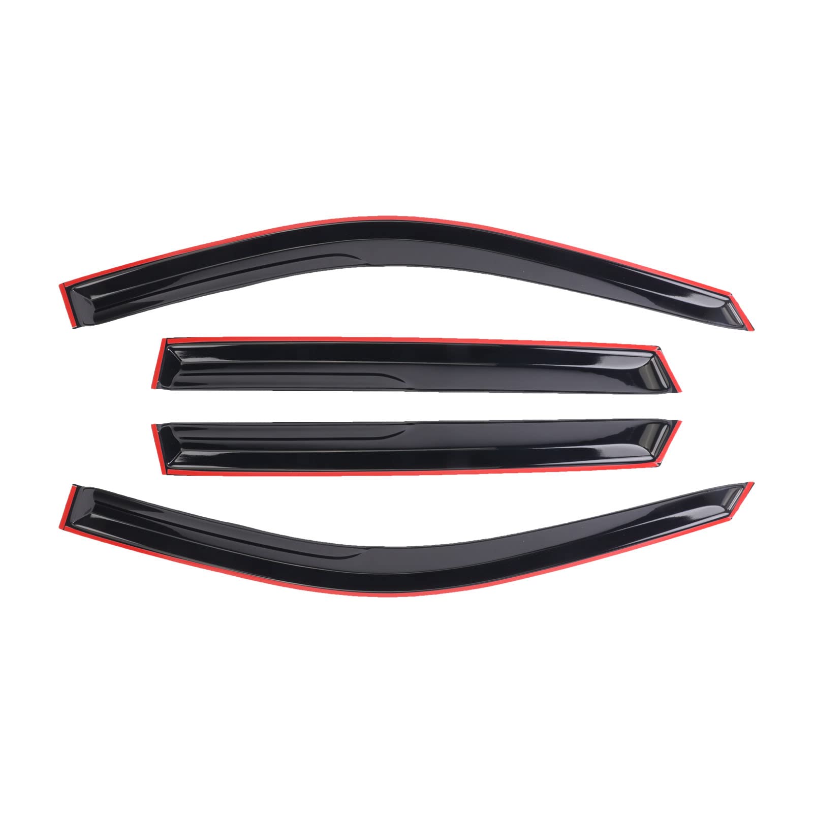 Sontian Window Visor Wind Window Tape-On Deflectors For 2011-2021 Jeep Grand Cherokee Rain Guards 4 Pcs 94252