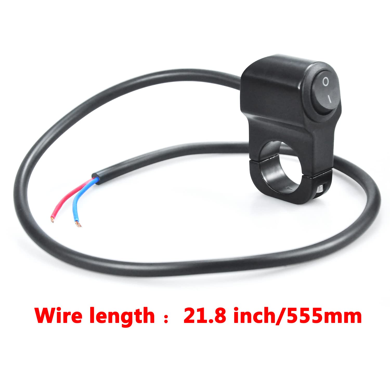 Holato 7/8'' Handlebar On Off Toggle Switch For 12V Atv Motorcycle Dirt Bike Motorized Bicycle Mini Bike Scooters Ebike Led Headlight Running Light Electrical System Aluminum Alloy Waterproof 1 Pcs