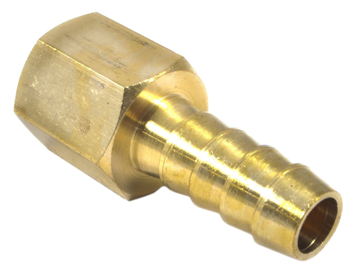 Forney 75358 Brass Fitting, Barbed Hose End, 1/4-Inch Barbed Hose End-by-3/8-Inch Female NPT Hose End