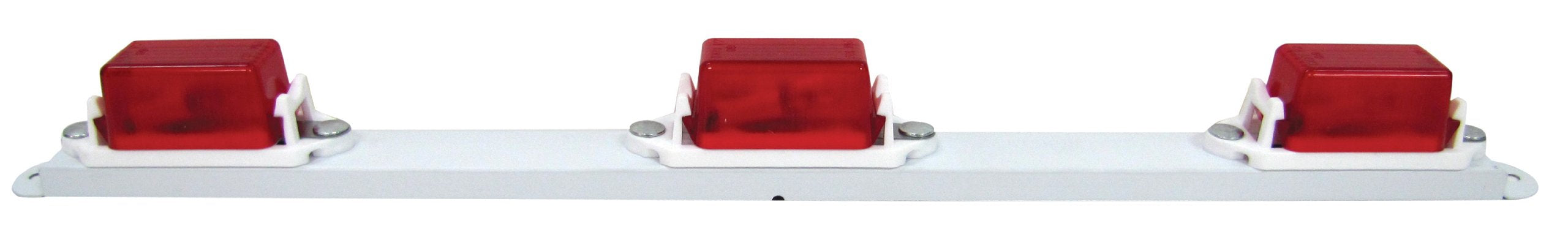 Peterson Manufacturing Peterson 107-3R Incandescent Id Bar Light Mini White 16.63'' X 1.42'', Red