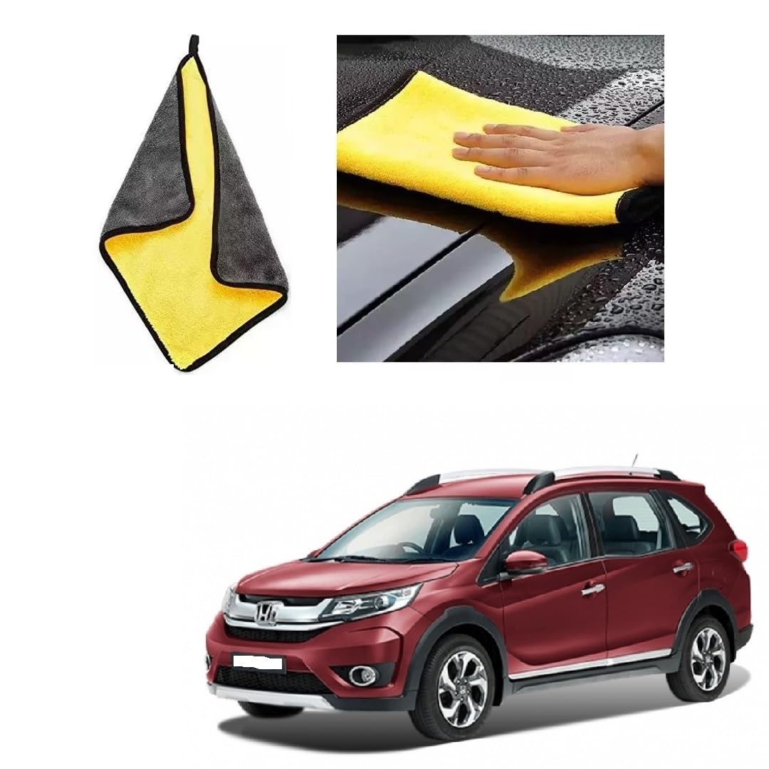 Car Cleaning and DetailingDual Sided Microfiber Cloth 600 GSM 40cm x 40cm (Pack of 2) Suitable for BRV