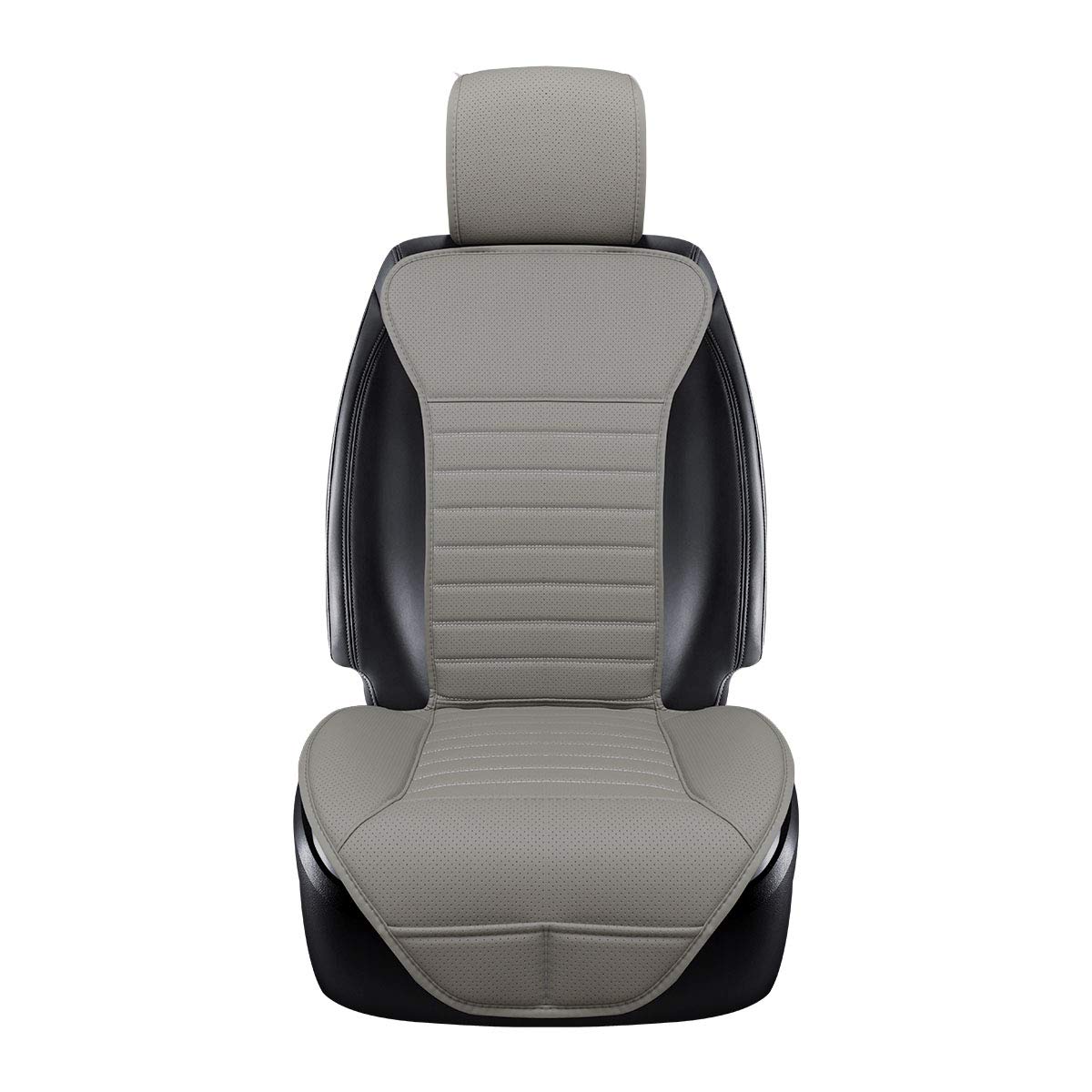 Edealyn Universal Car Seat Cover Pu Leather Car Seat Cushion Driver Seat Cover With Backrest - Car Front Seat Protector Fits 95%