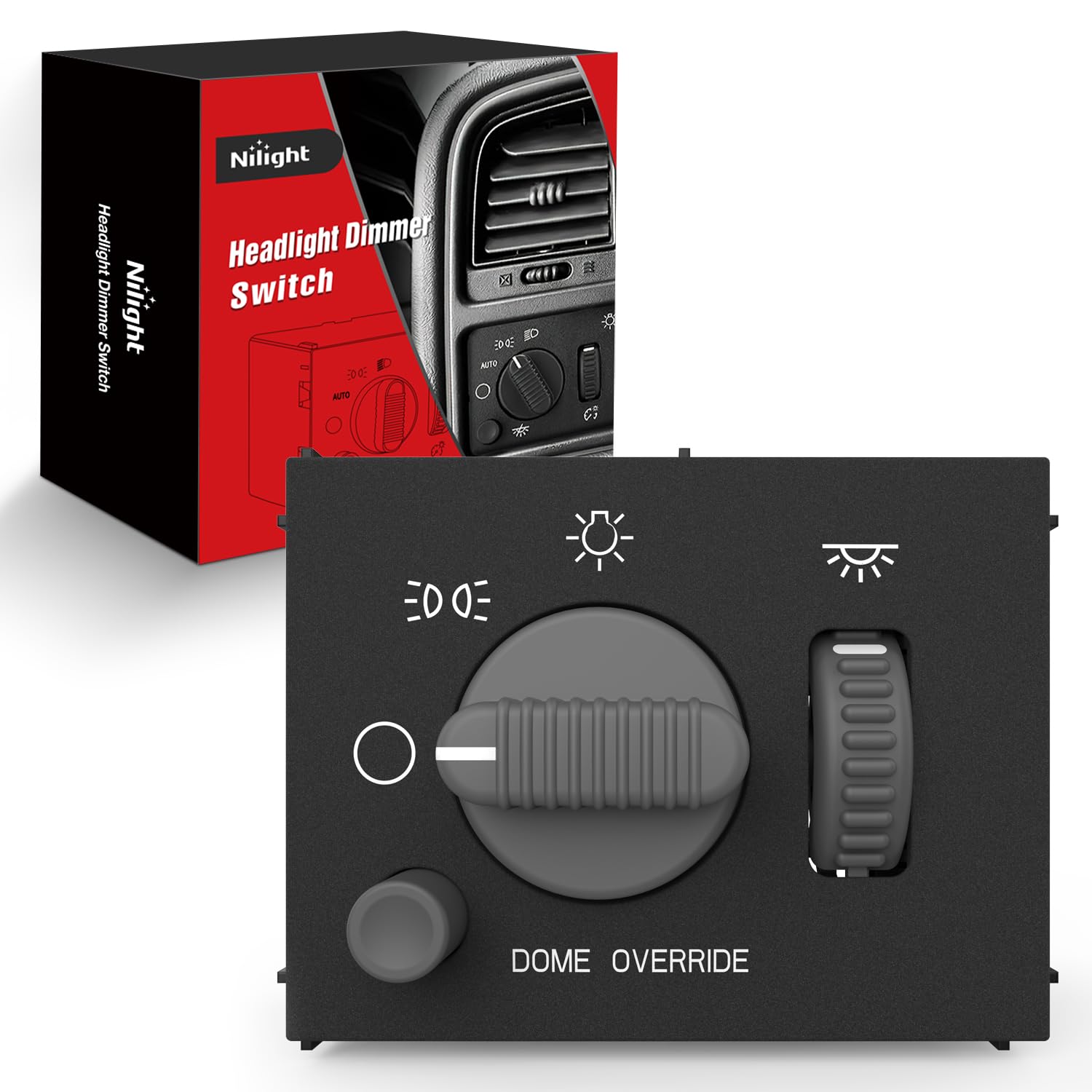 Nilight Headlight Dimmer Switch Compatible With 1999 2000 2001 2002 Suburban Tahoe Gmc Sierra 1500 2500 Chevy Silverado 3500 Wit