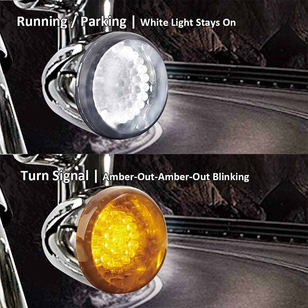 Nthreeauto 1157 Led Turn Signals Front Rear Lights 2Inch Bullet Smoked Lens Cover Compatible With Harley Street Glide Road Glide Sportster Dyna Softail Iron 883 Touring 1986-2023