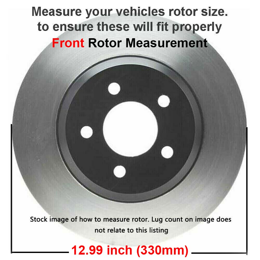 Detroit Axle - Front Brake Kit For Chevy Gmc Silverado Sierra Suburban Express Savana 1500 Tahoe Yukon Xl Escalade Esv Ext Xts D