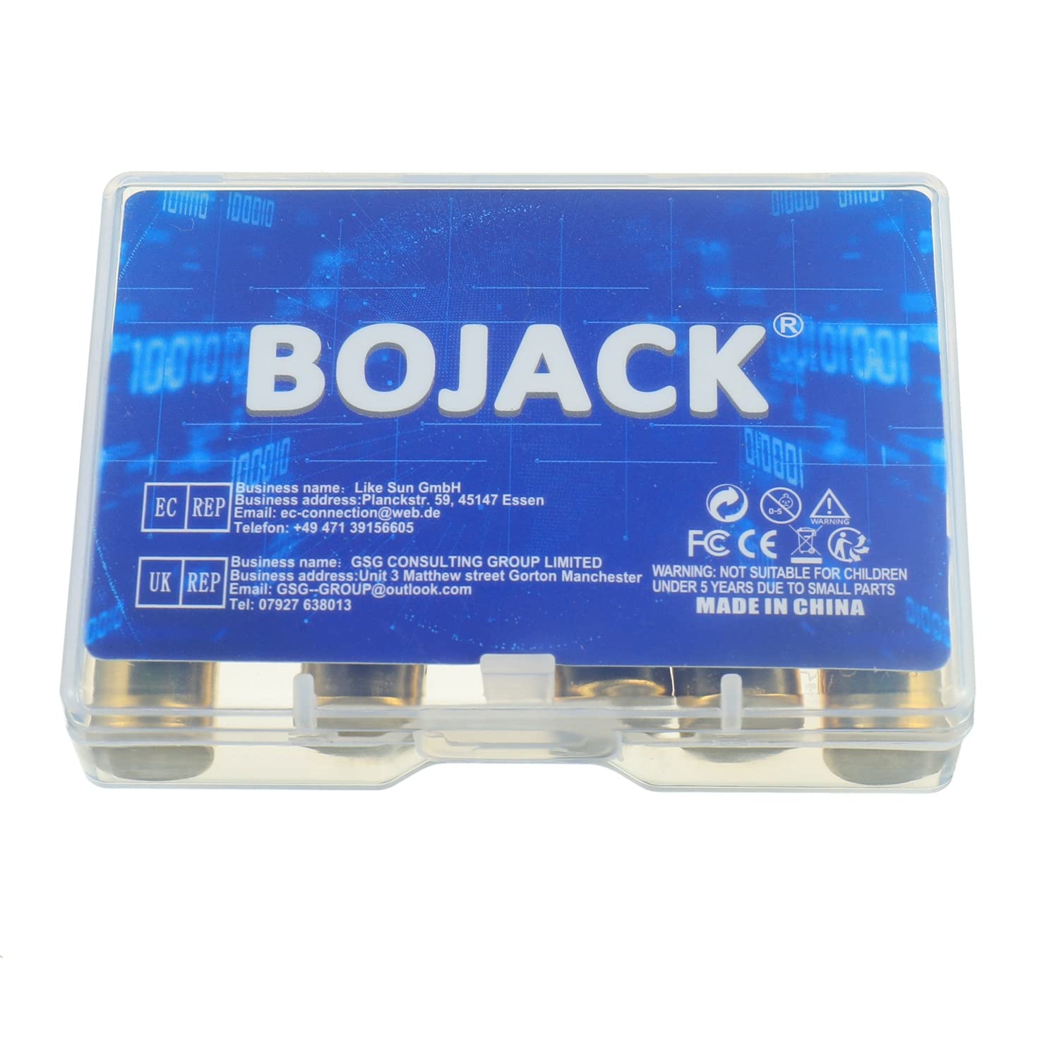 Bojack 60A Gold Plated Glass Car Audio Agu Fuse For Car/Auto/Marine Audio Stereo Amplifier Power Protection (Pack Of 5)