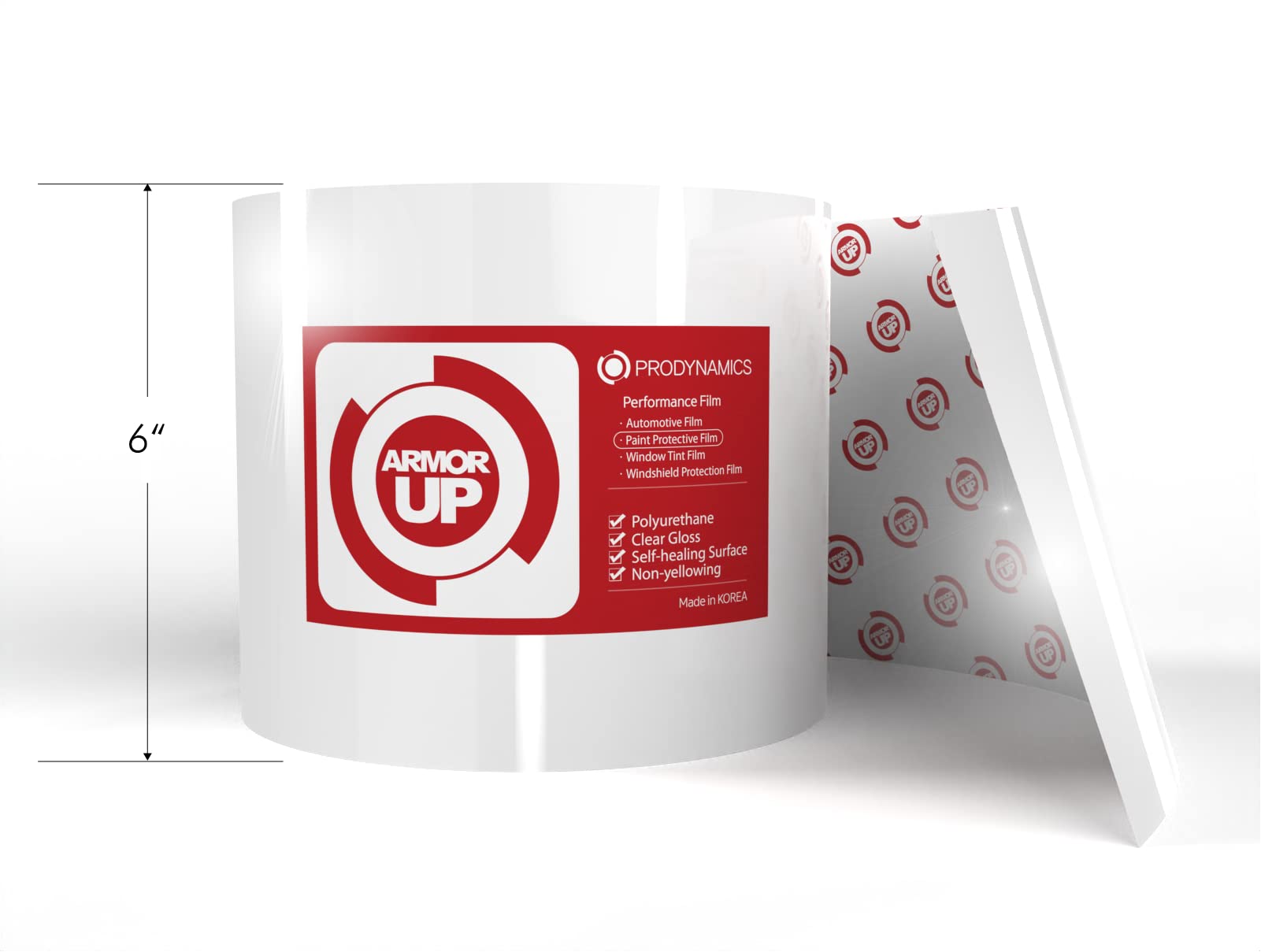 [Armor Up] 6''X120'' Bulk Roll Clear Paint Protection Film For Cars, Trucks - 8-Mil Tpu Automotive Protector Wrap For Bumper, He