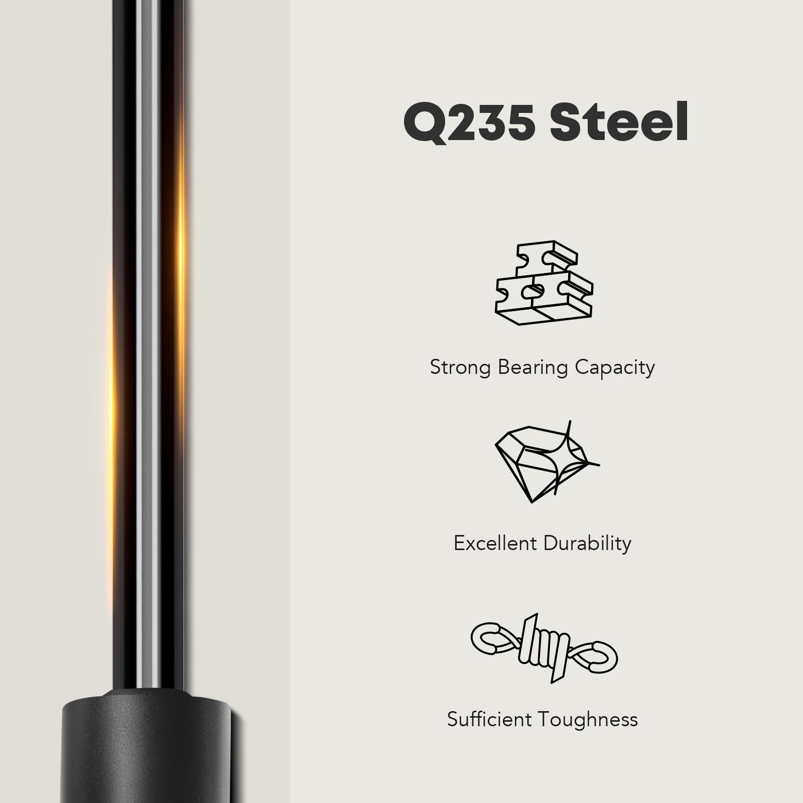 Set Of 2 Rear Window Lift Supports Shock Struts Gas Springs Replacement For Chevrolet Suburban 1500 2500 Tahoe Cadillac Escalade