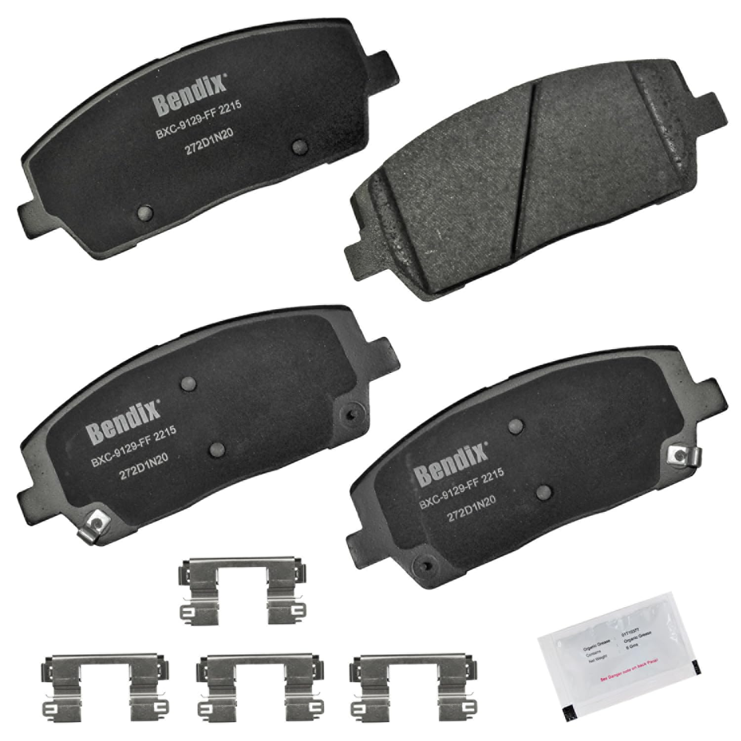 Bendix Priority1 Cfc2215 Ceramic Front Brake Pads For Hyundai Palisade 2024-2020, Kia Telluride 2023-2020