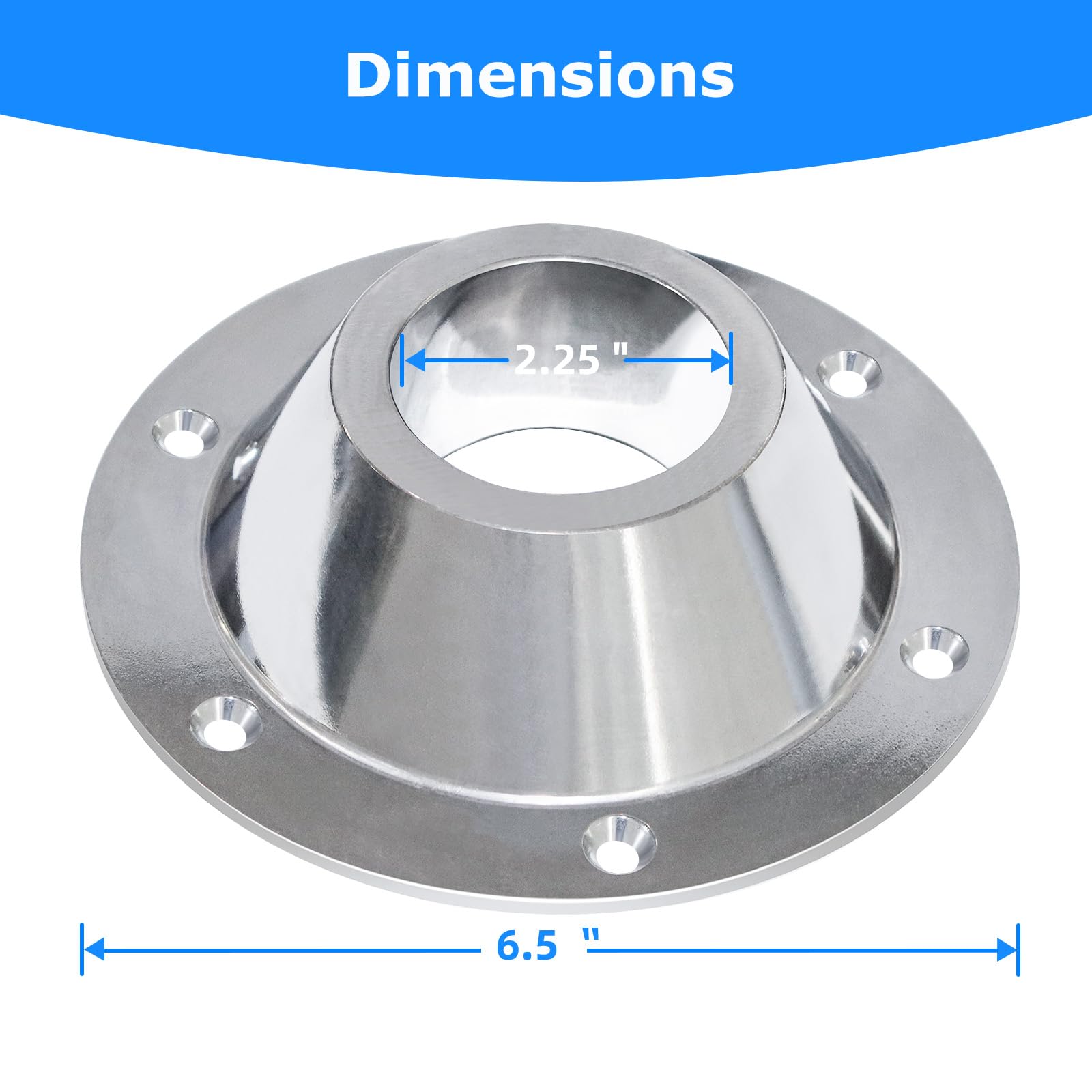 Jyincped 2-Pack Rv Table Base Mount,Camper Aluminum Rv Pedestal Table Leg Base Flange,Floor Mounting Bracket Flush Plate With 6