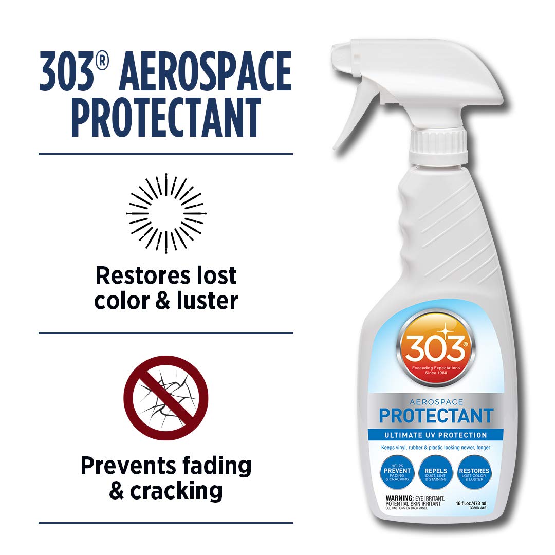 303 Products Aerospace Protectant Spray, Uv Protection, Repels Dust, Dirt, & Staining, Matte Finish, Restores Like-New Appearanc