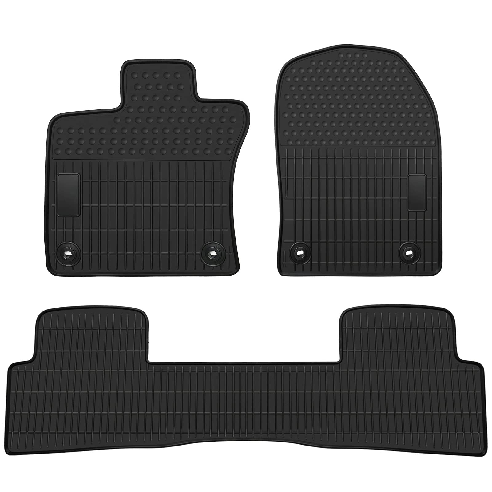 Matericuo Car Floor Mats Custom Fit For Lexus Ux 2019-2025 Full Black Rubber Auto Liner Mats All Weather Protection Heavy Duty O