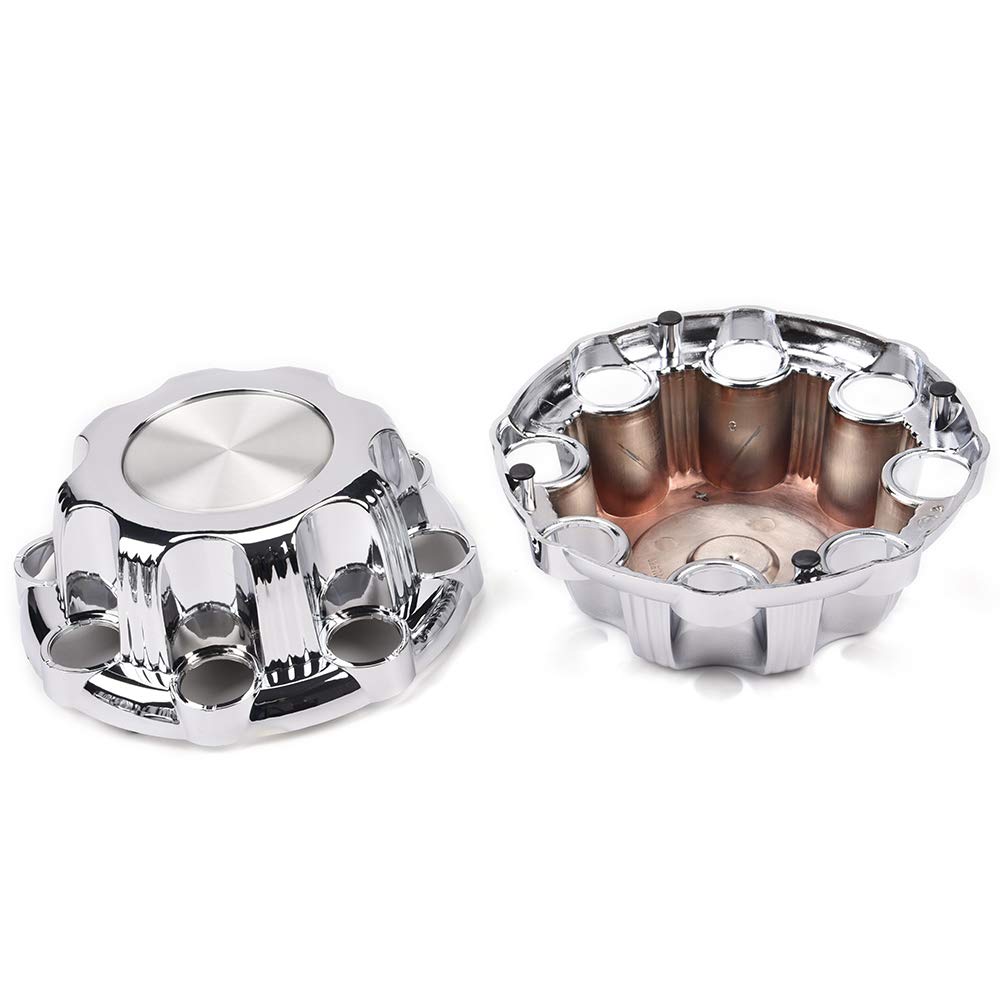 PIT66 8 Lugs Wheel Center Cap HubCaps, Compatible with 01-07 Chevy Silverado GMC Sierra 1500/99-08 Silverado Sierra 2500/00-08 S