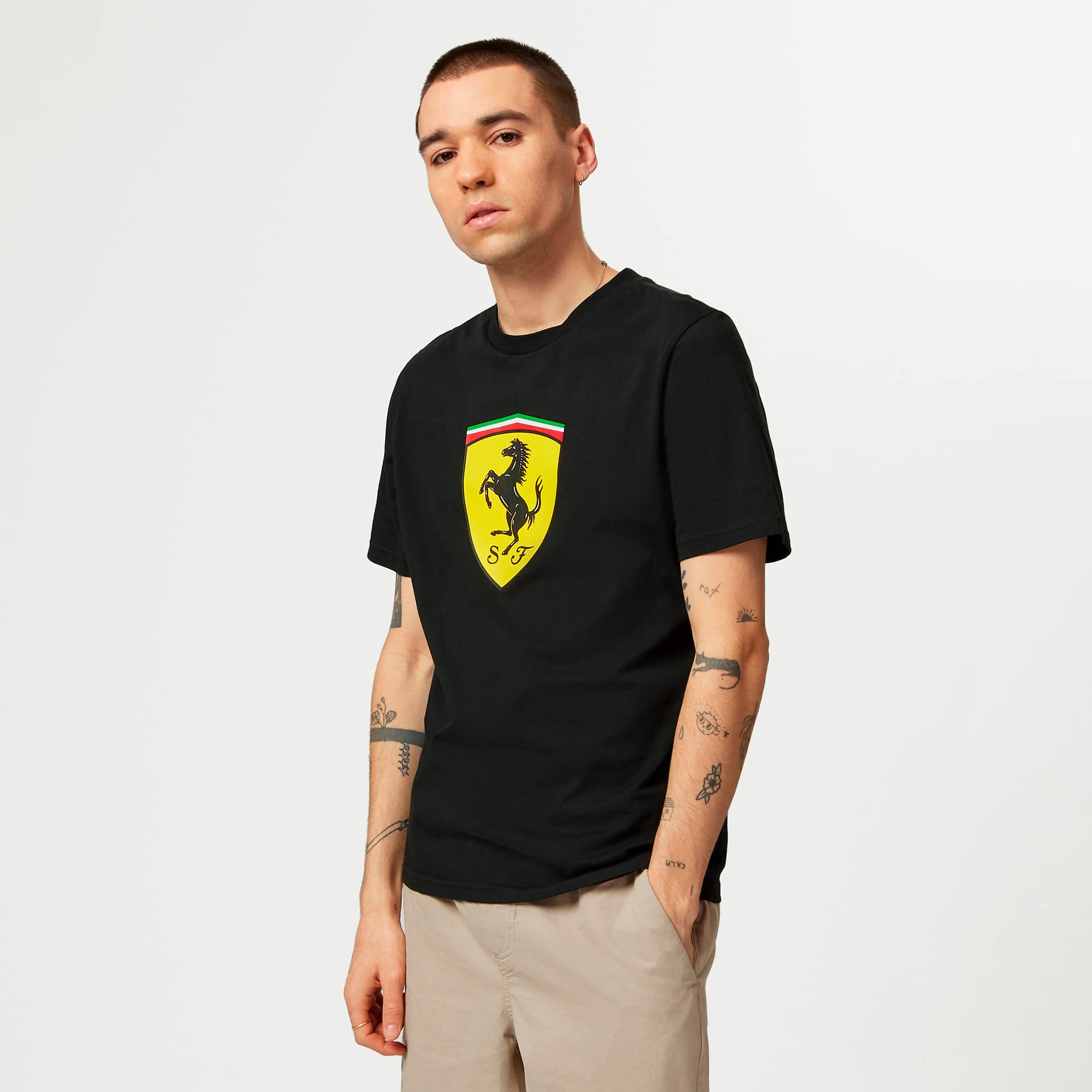 Scuderia Ferrari - Large Shield Tee - Men - Black - Size: M