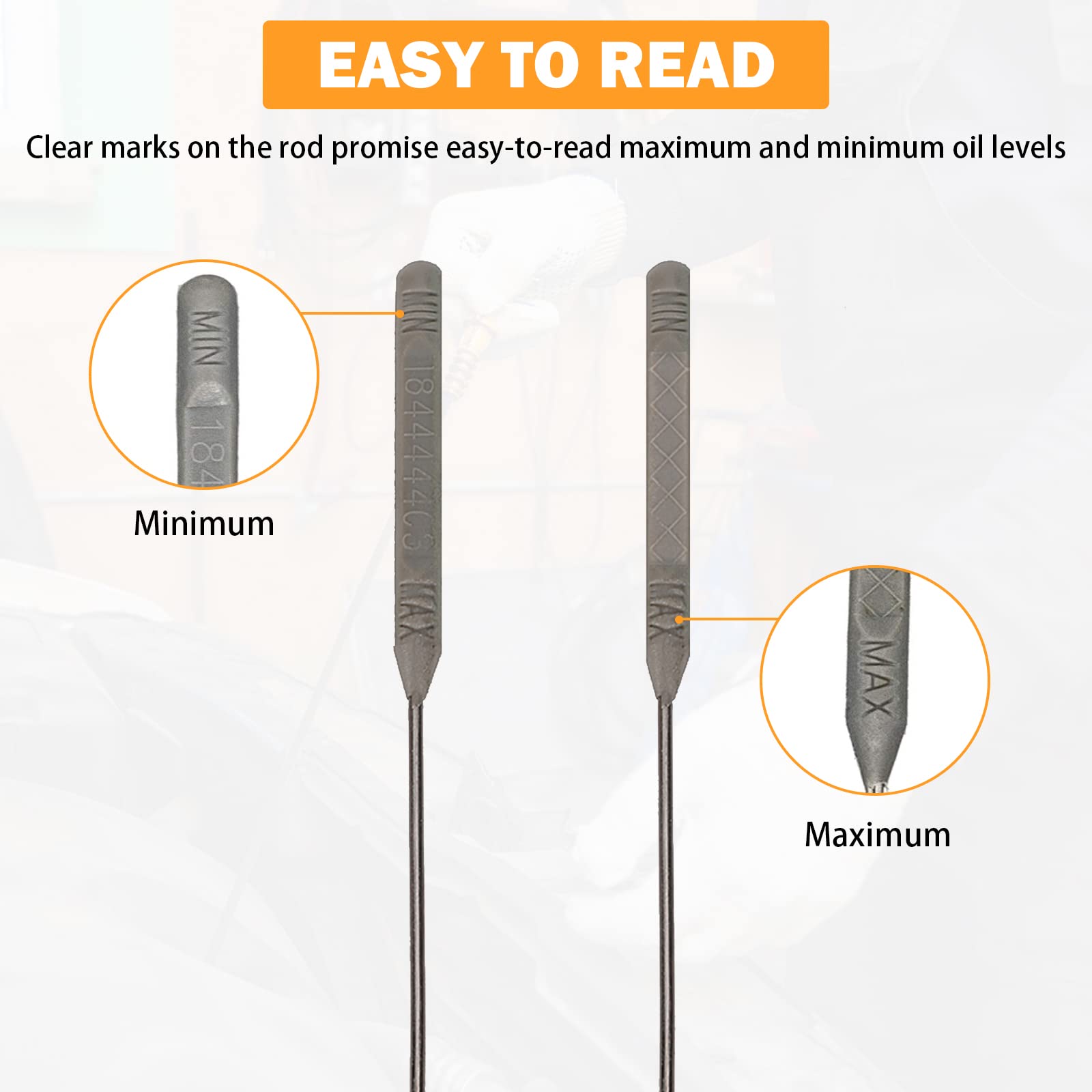 3C3Z6750Aa Ford 6.0 Powerstroke Oil Dipstick For 2003 2004 2005 2006 2007 Ford F250 F350 F450 F550 Super Duty Excursion 6.0 Diesel Engine Oil Dip Stick Indicator Tool Replace Ford 3C3Z-6750-Aa 917-310