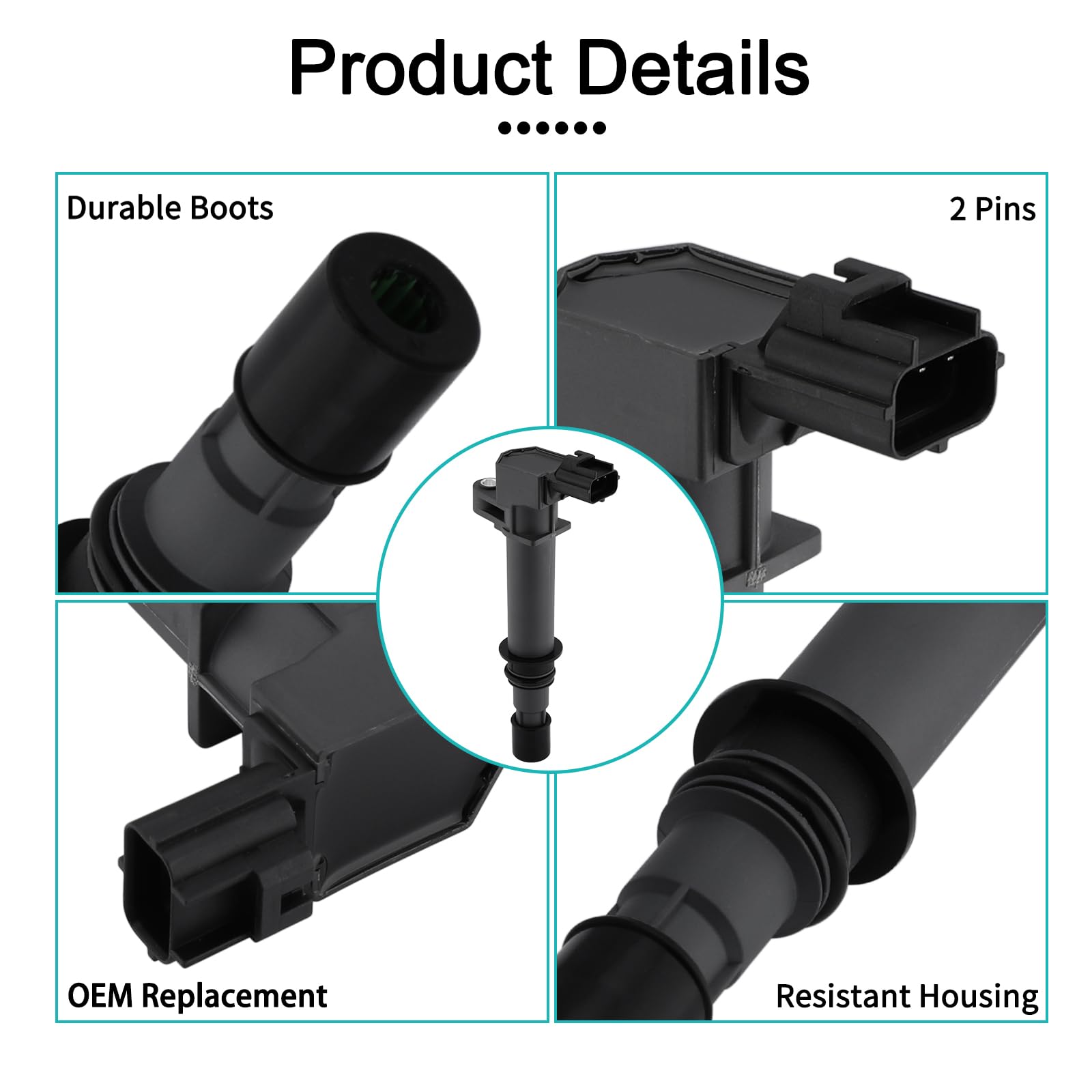 Aulink Uf270 Set Of 8 Ignition Coil Pack 3.7L 3.9L 4.7L For Jeep Commander Grand Cherokee Liberty,For Dodge Ram 1500 Dakota Dura