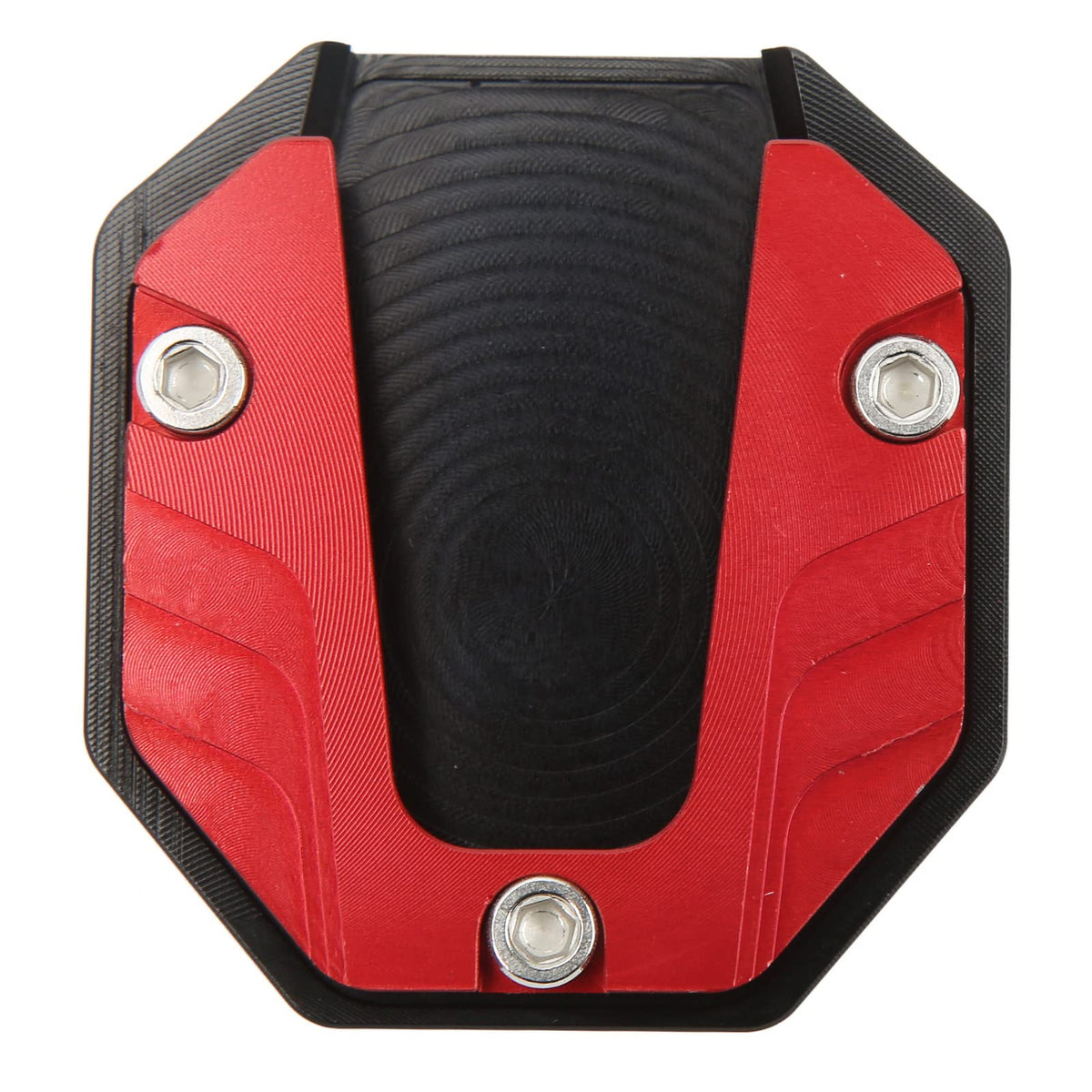 Chiciris Motorcycle Side Stand Plate Pad, Kickstand Extender Foot Side Stand Wear Resistant Fashion Appearance Universal For Outdoor Red