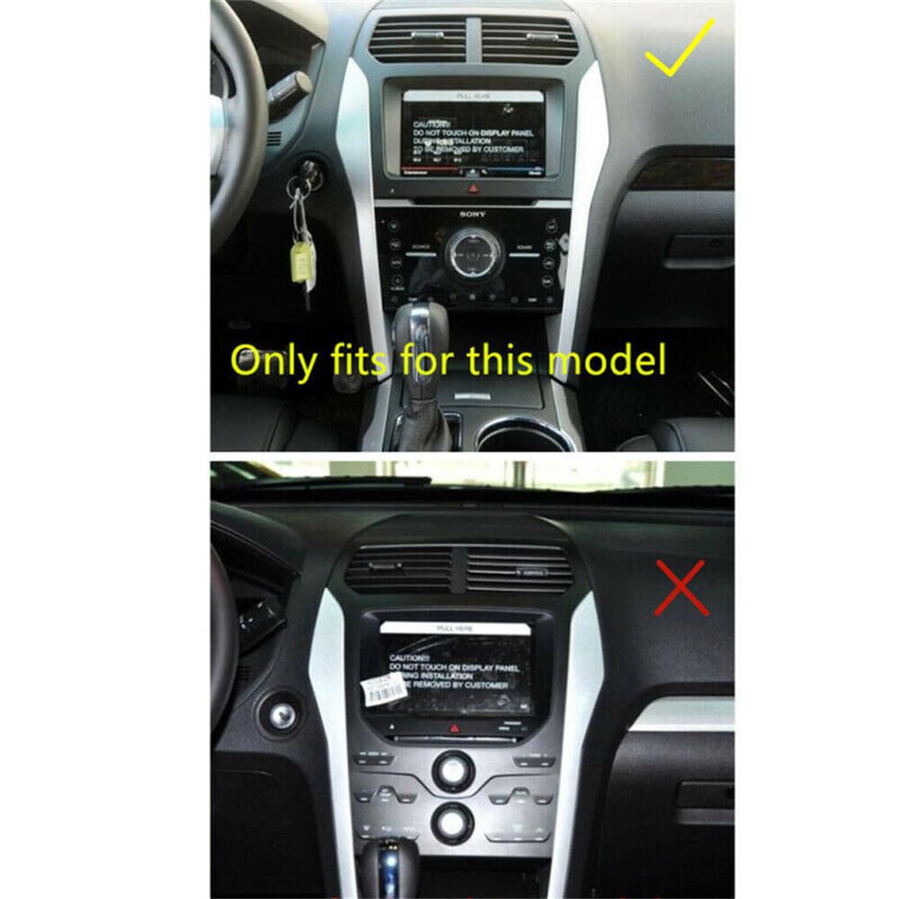 L2R For Ford Explorer 2011 2012 2013 2014 2015 Car Interior Accessories Dashboard Console Navigation Cover Frame Trim Abs Matte 1Pc